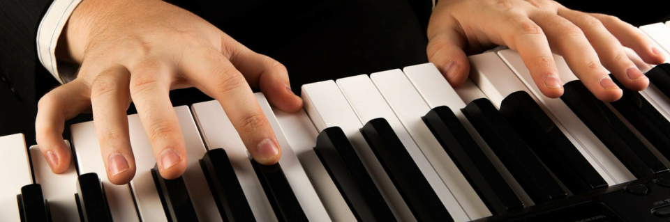 person playing piano