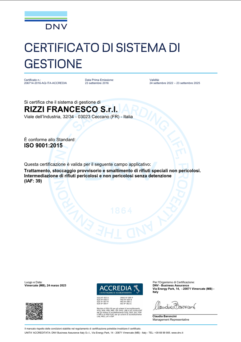 iso 9001 rizzi francesco