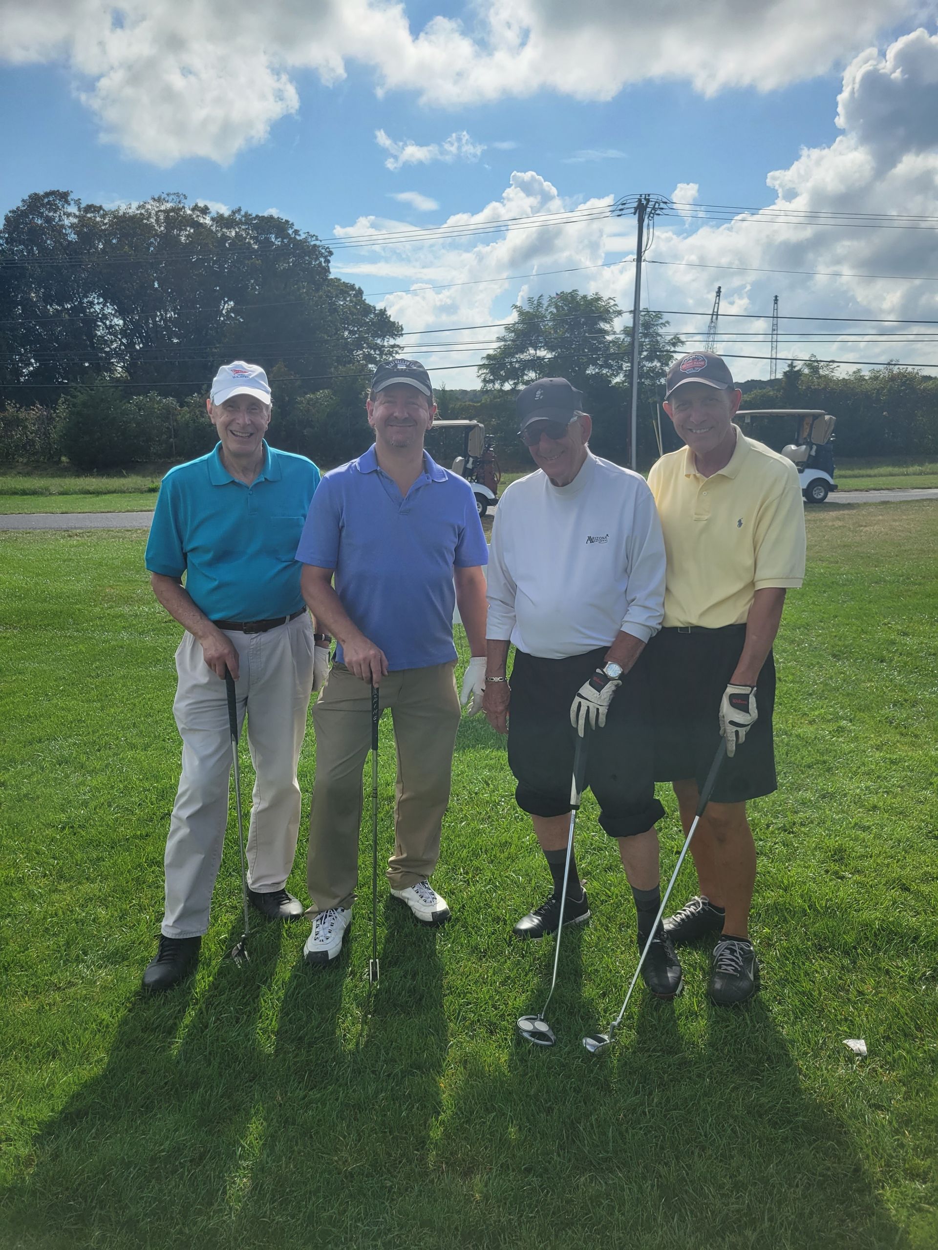 golfers playing in the remembering jamie golf tournament at mcculloughs golf course in egg harbor township new jersey