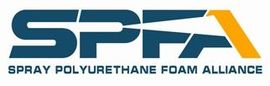 Logo for the Spray Polyurethane Foam Alliance, with blue and yellow design and text.