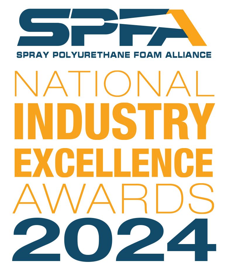 SPFA National Industry Excellence Awards 2024 logo. Dark blue and orange text, with 