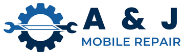 A logo for a & j mobile repair