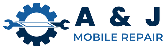 A logo for a & j mobile repair