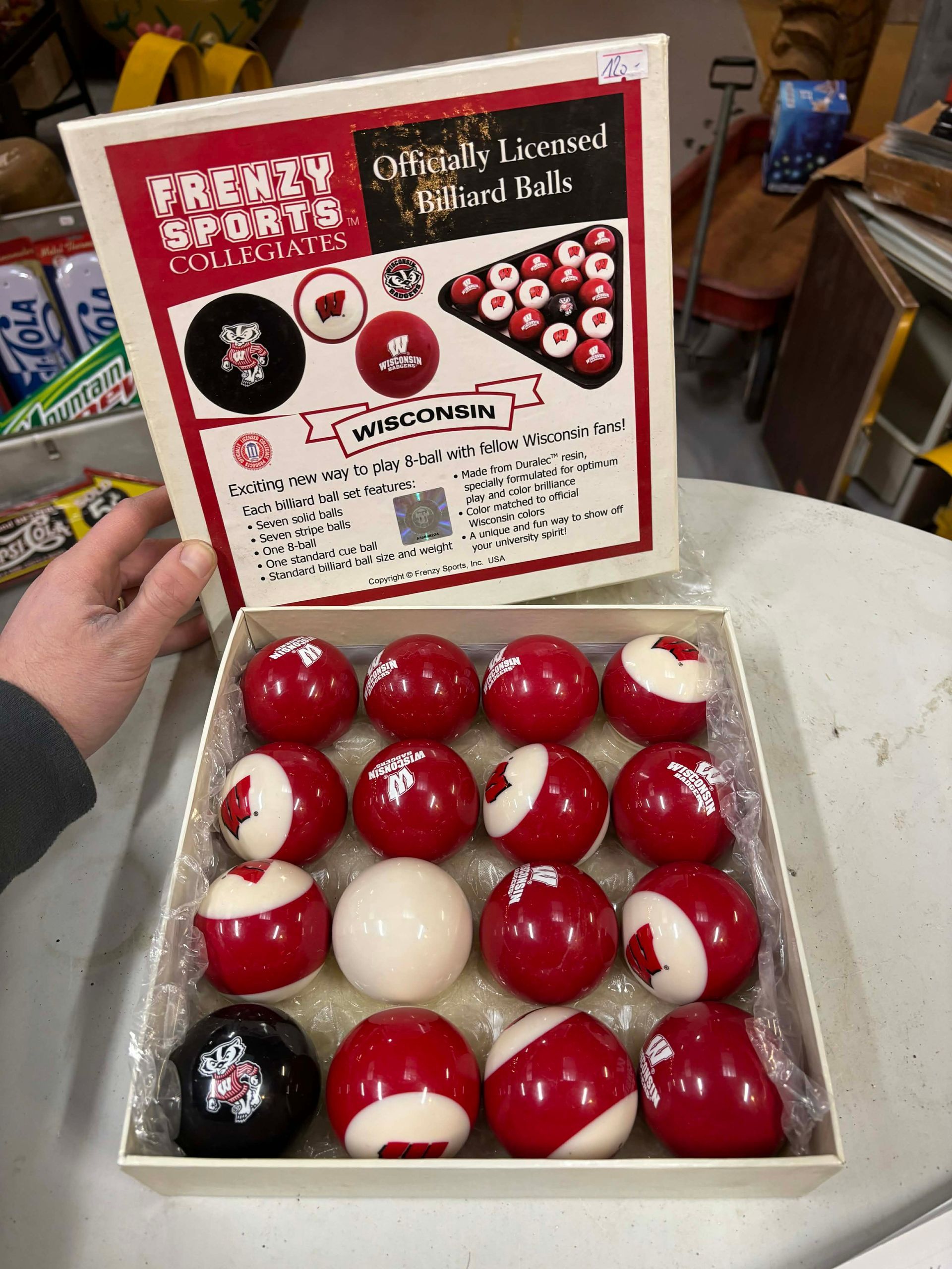 Jeu de Billes de Billard Officiel – Wisconsin Badgers – Frenzy Sports Collegiate – USA
