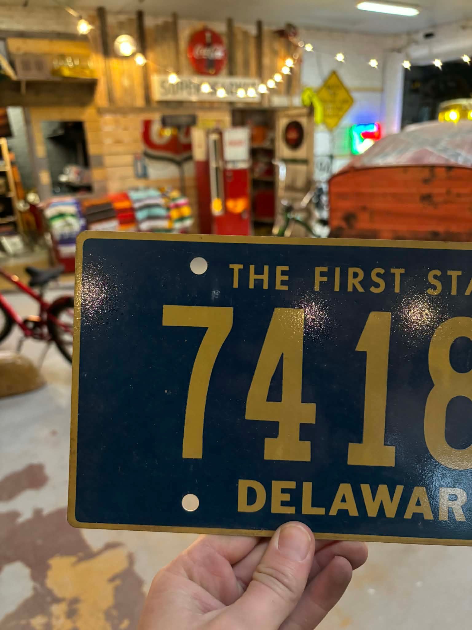 Plaque d’immatriculation authentique – Delaware (USA)