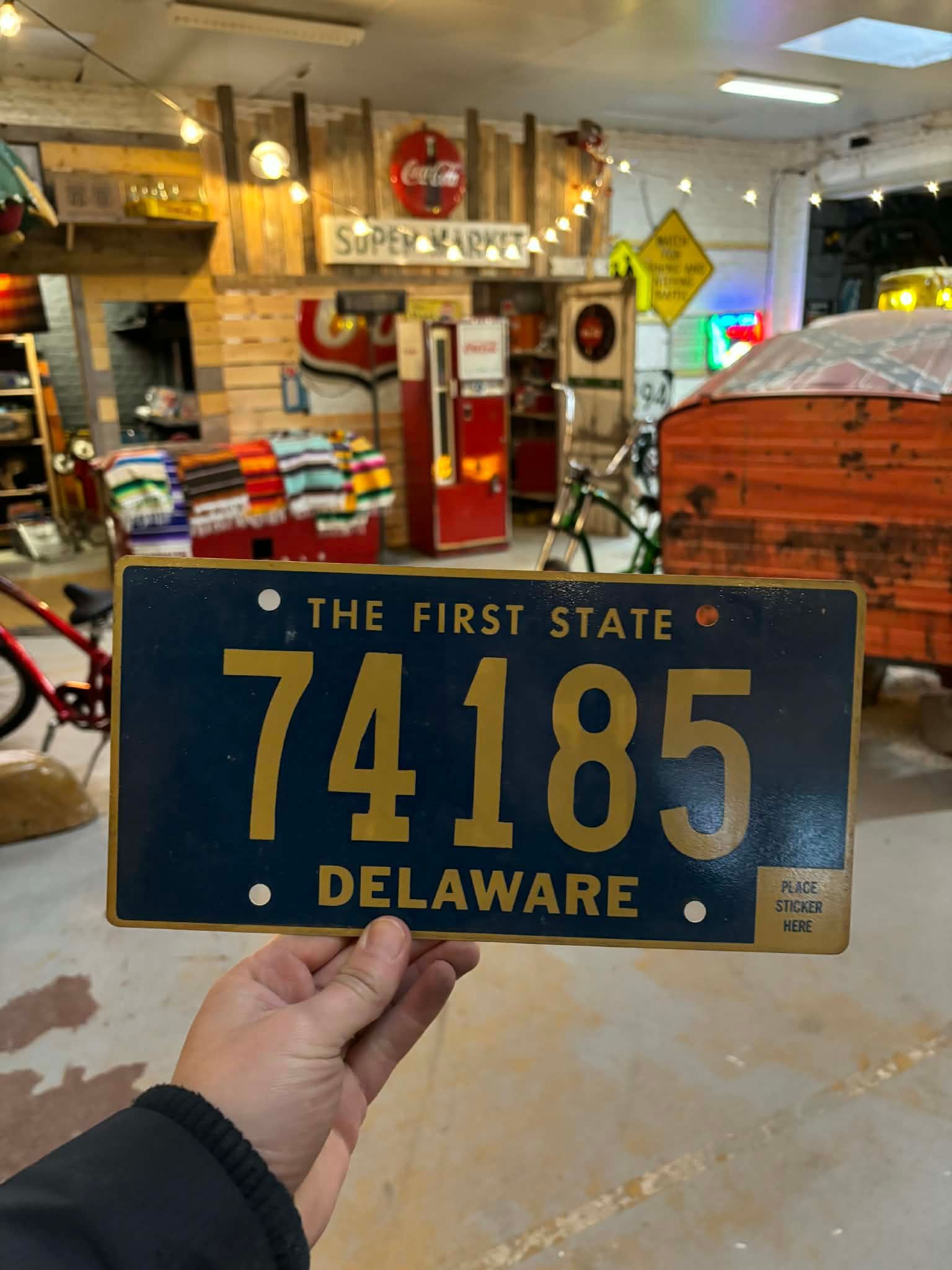 Plaque d’immatriculation authentique – Delaware (USA)
