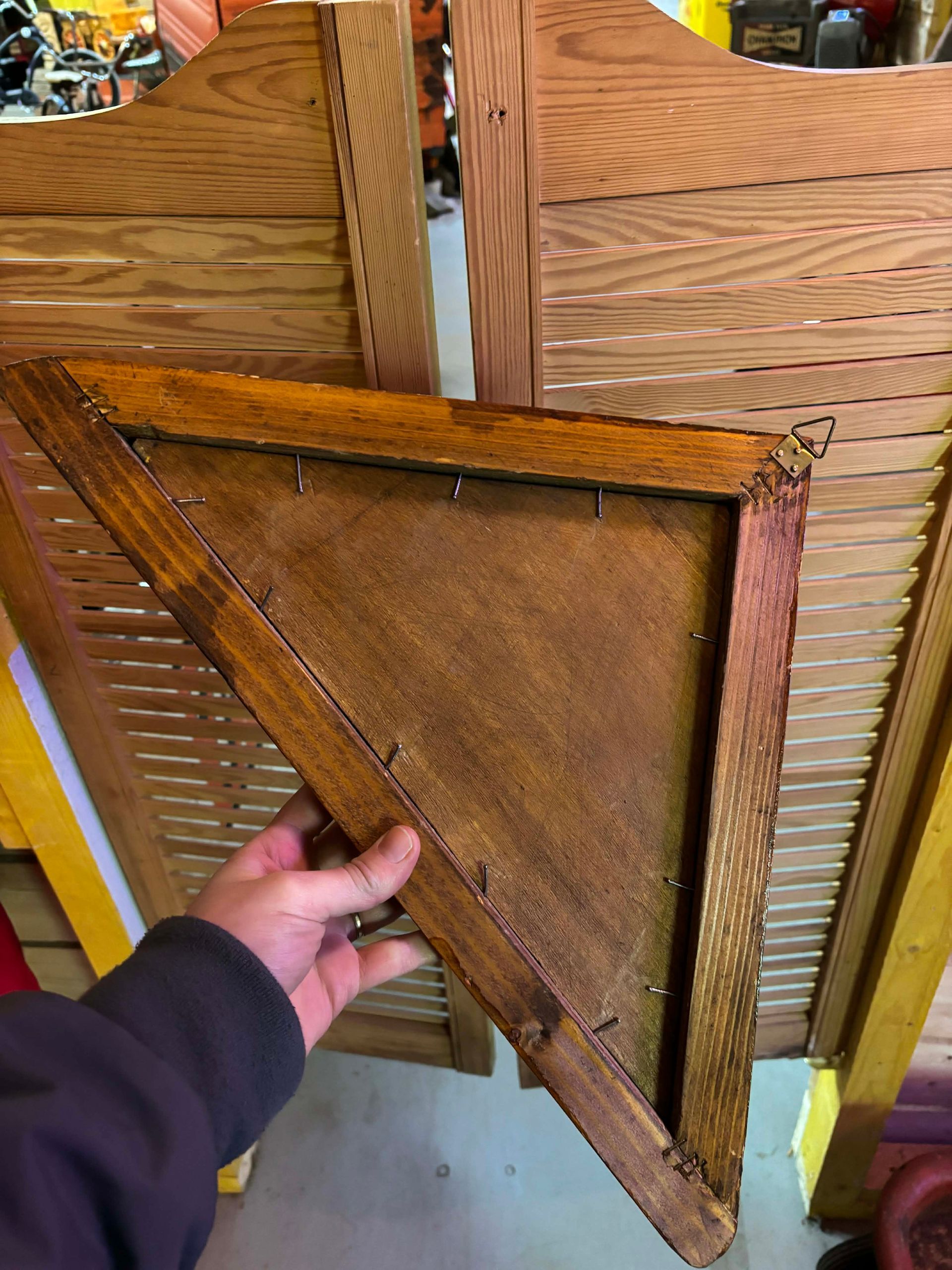 Coffret en bois avec drapeau américain – Pièce décorative authentique