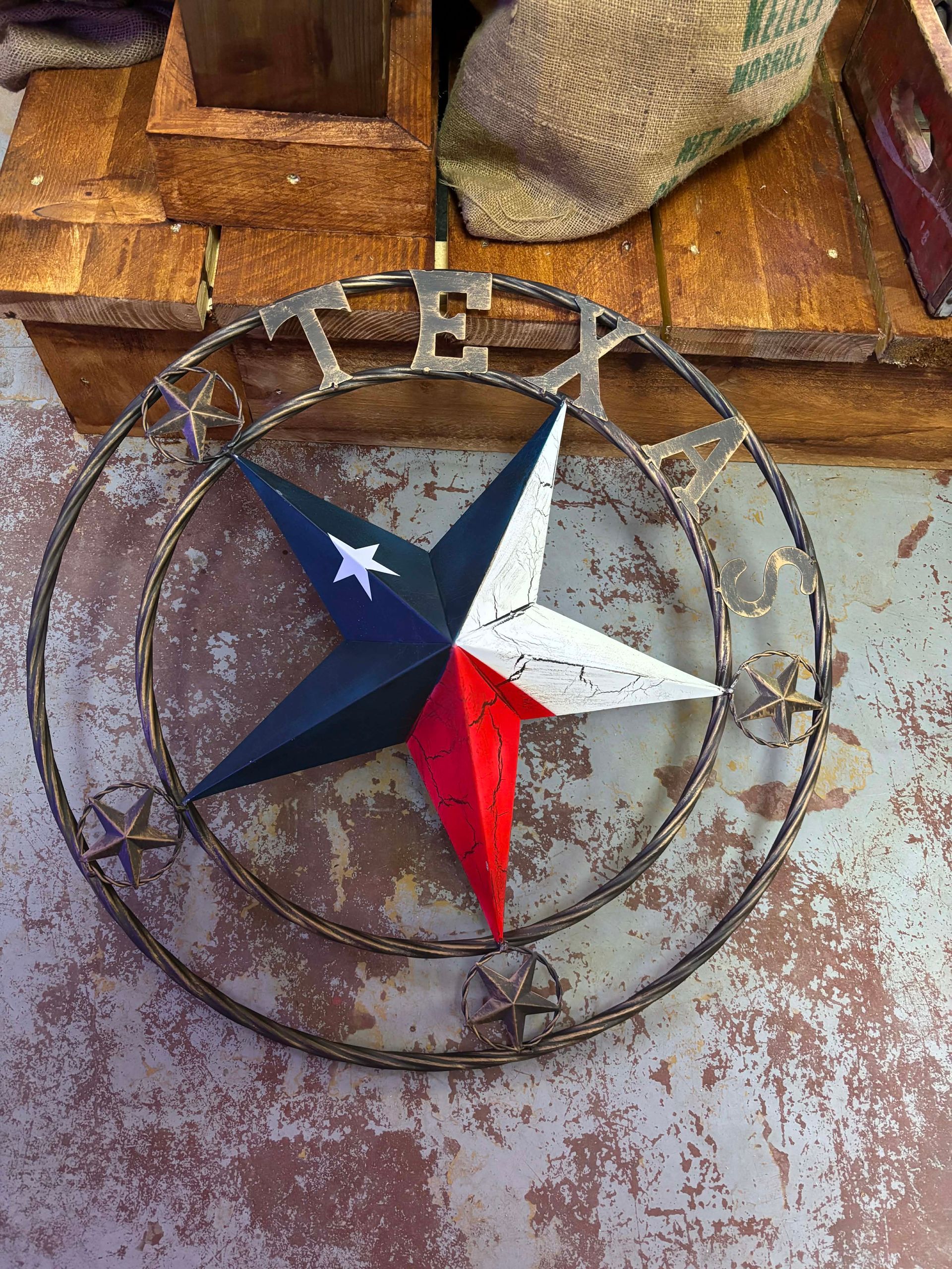 Étoile du Texas murale en métal – Décoration Western | Goodies and Family France – Antique Market