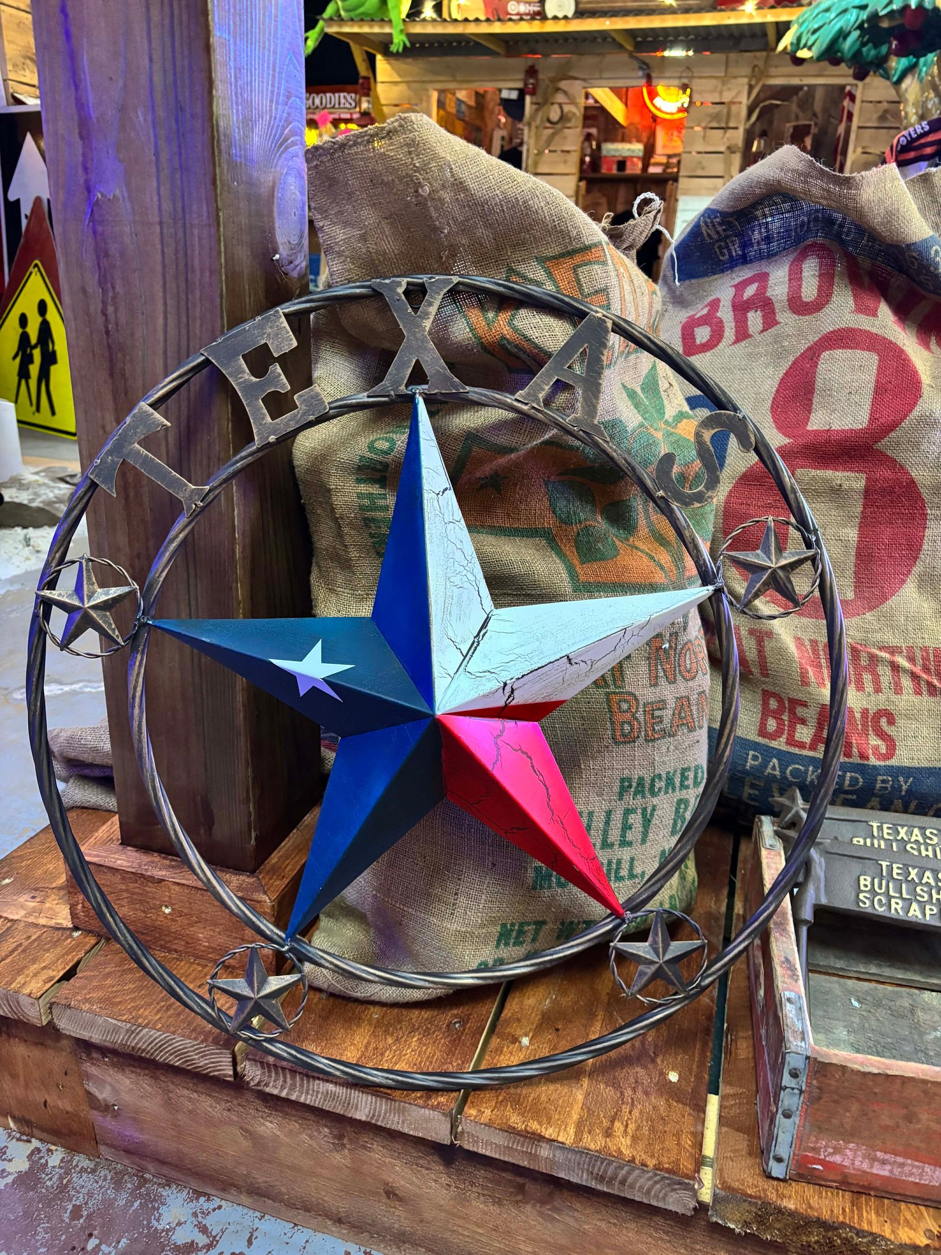 Étoile du Texas murale en métal – Décoration Western | Goodies and Family France – Antique Market