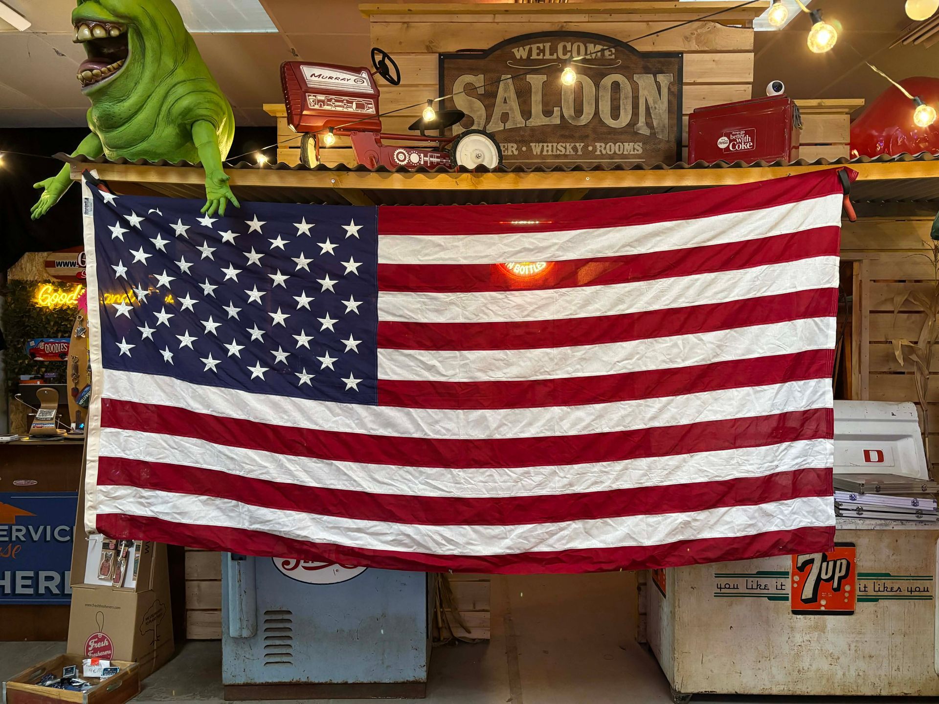 Drapeau américain USA – 50 étoiles brodées – Très grand format