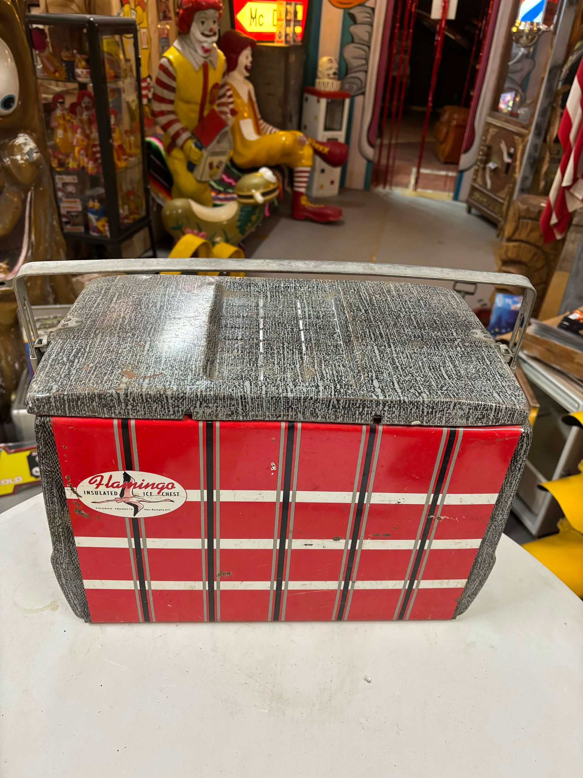 Glacière Vintage Flamingo – Insulated Ice Chest – USA – Années 1950–1960