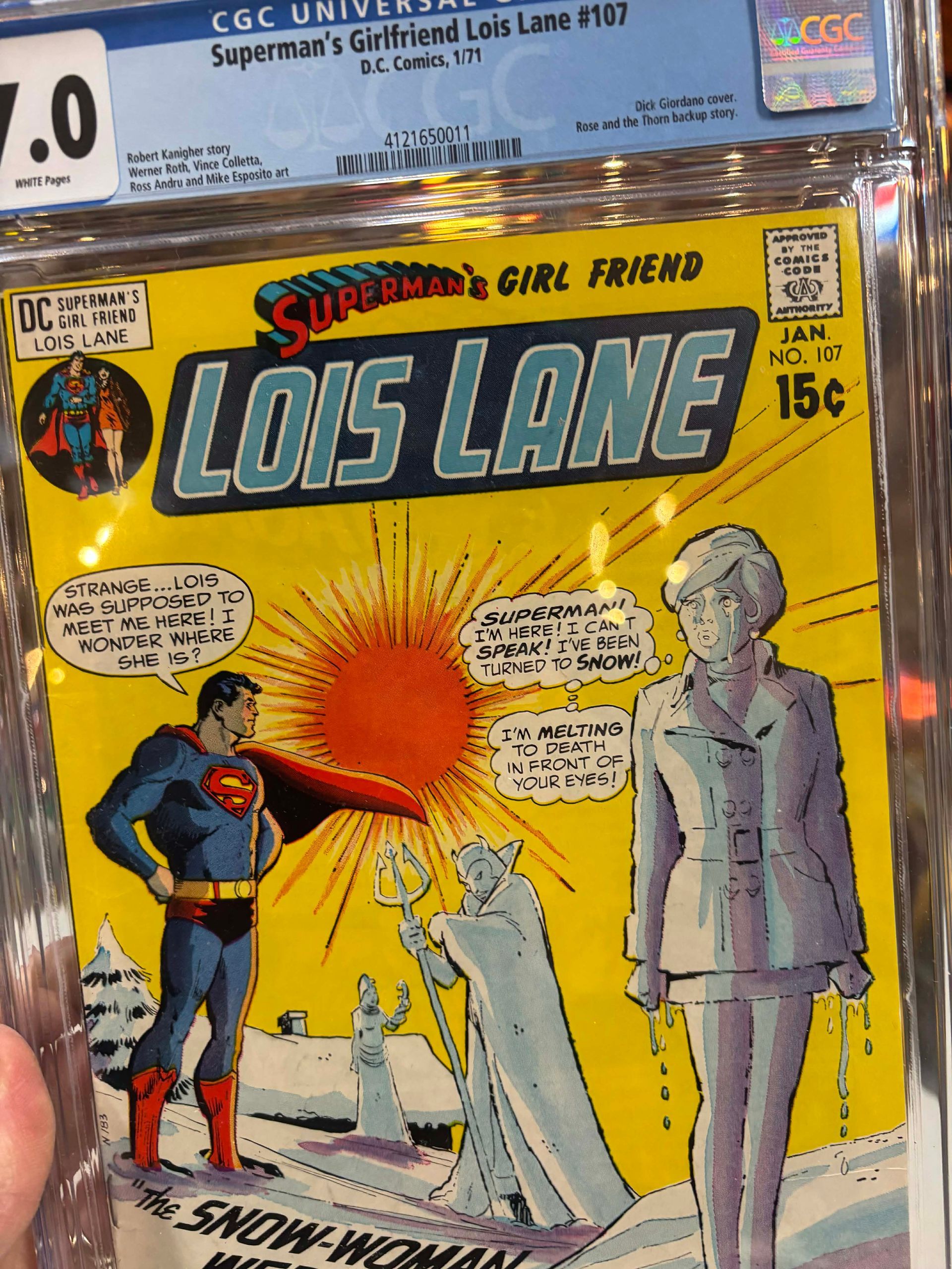 Comic Book DC – Superman’s Girlfriend Lois Lane #107 – 1971 – CGC 7.0 White Pages