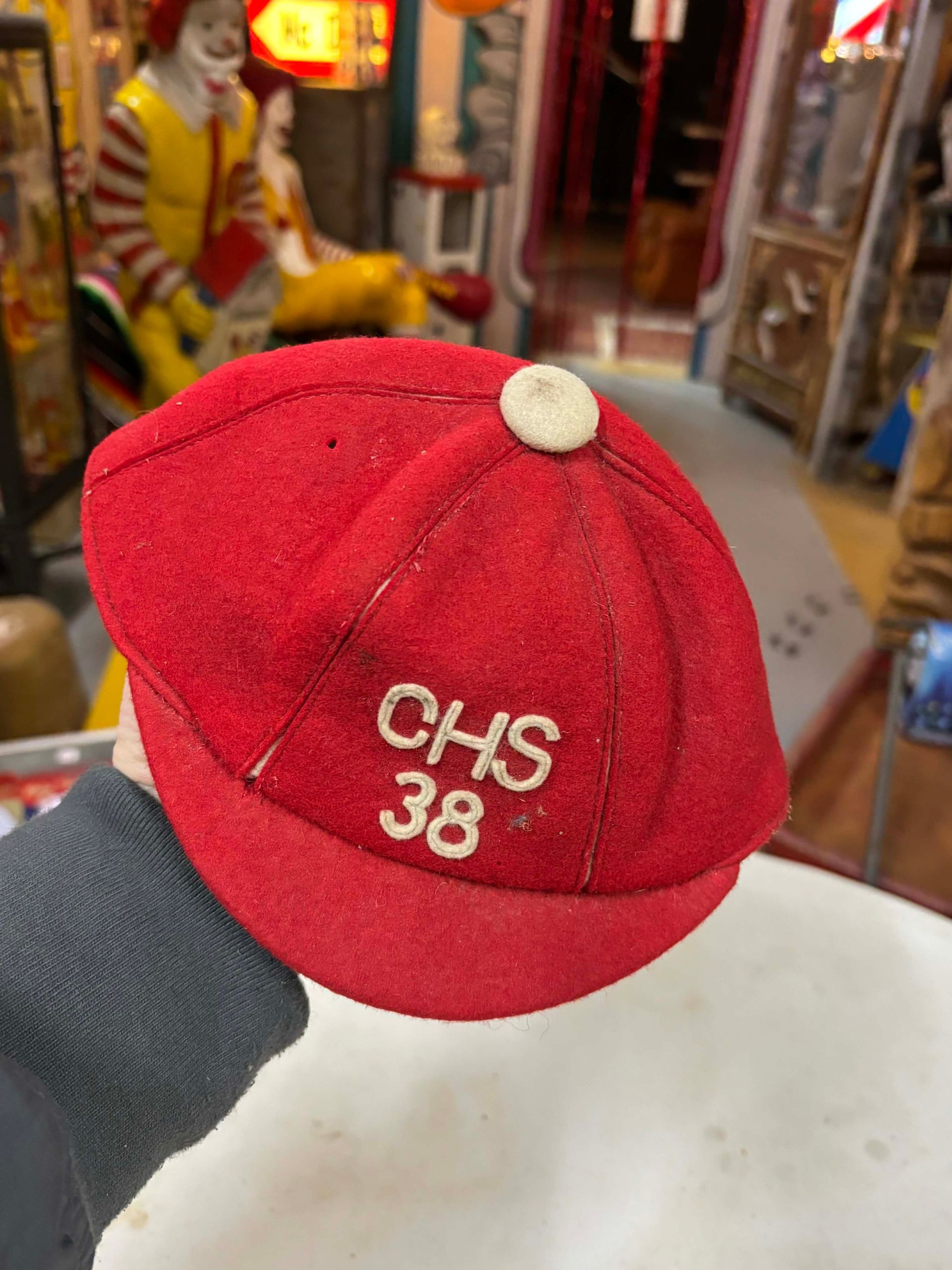 Casquette vintage américaine – CHS 38  Années 1930–1940