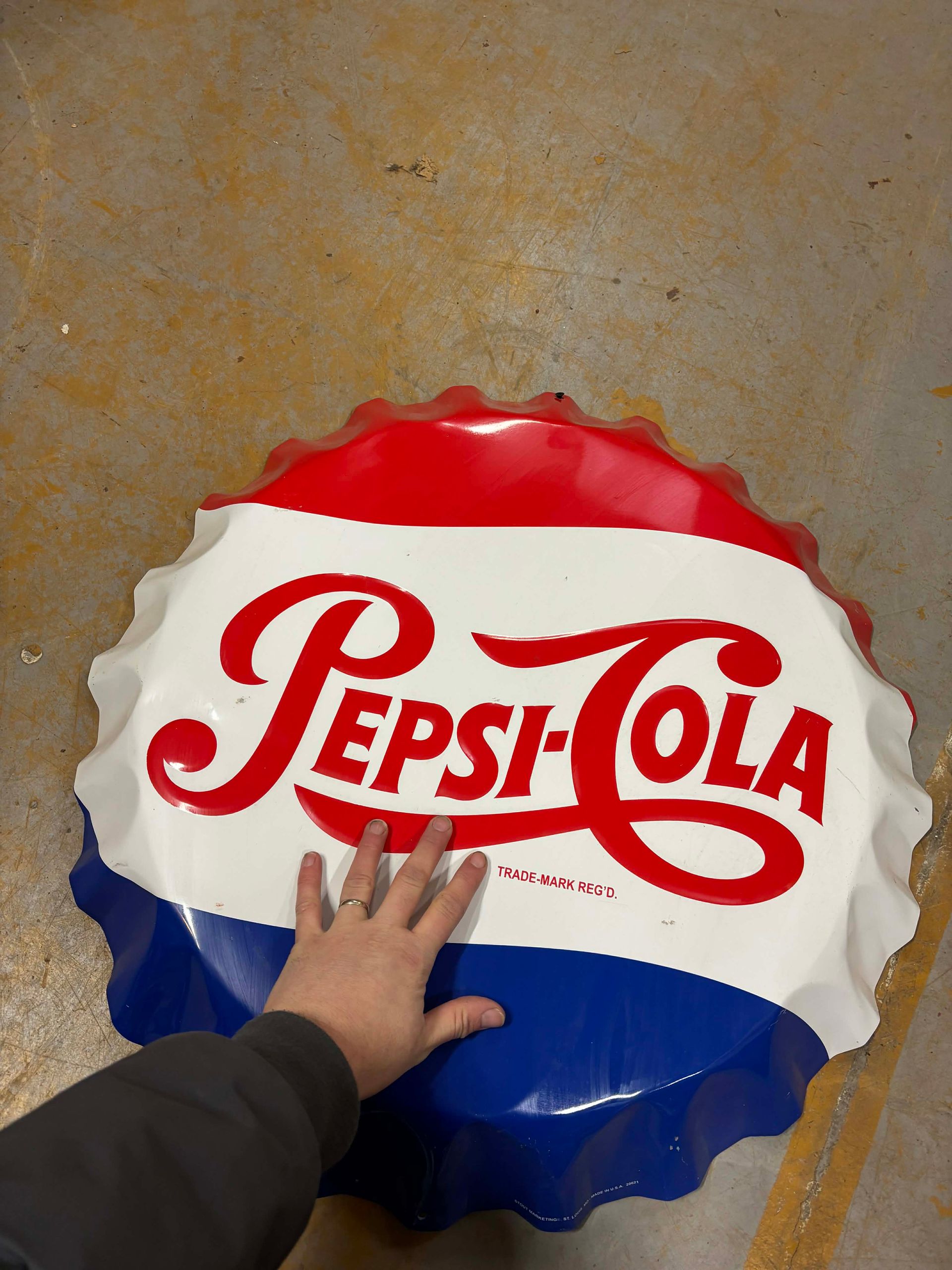 Grande plaque murale Pepsi-Cola – capsule 68 cm