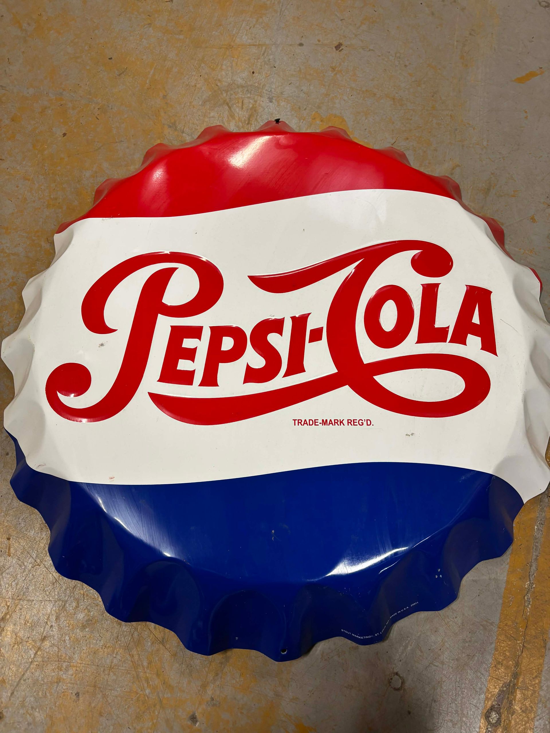 Grande plaque murale Pepsi-Cola – capsule 68 cm