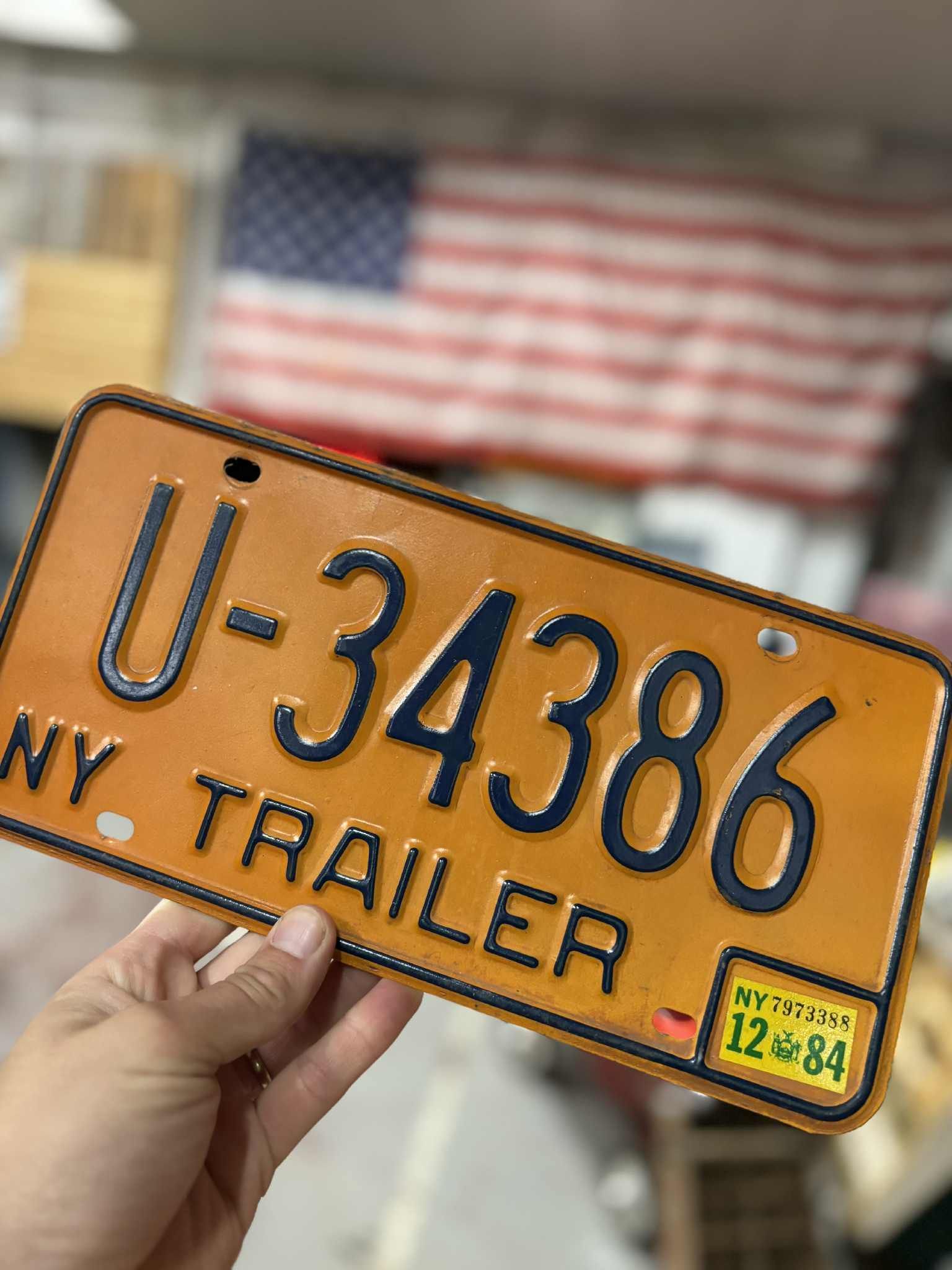 Plaque d’immatriculation US – New York Trailer 1984