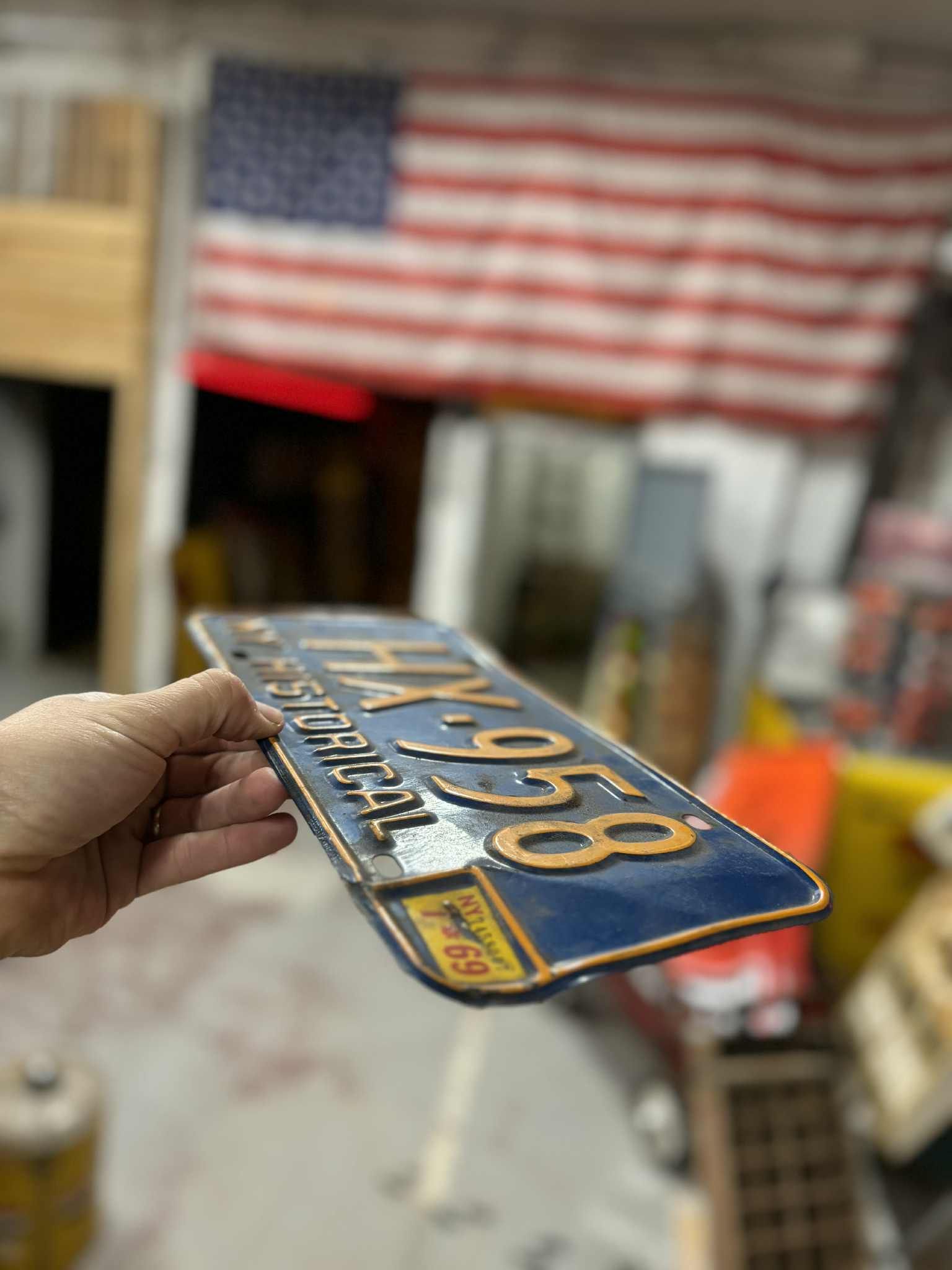 Plaque d’immatriculation US – New York Historical 1969