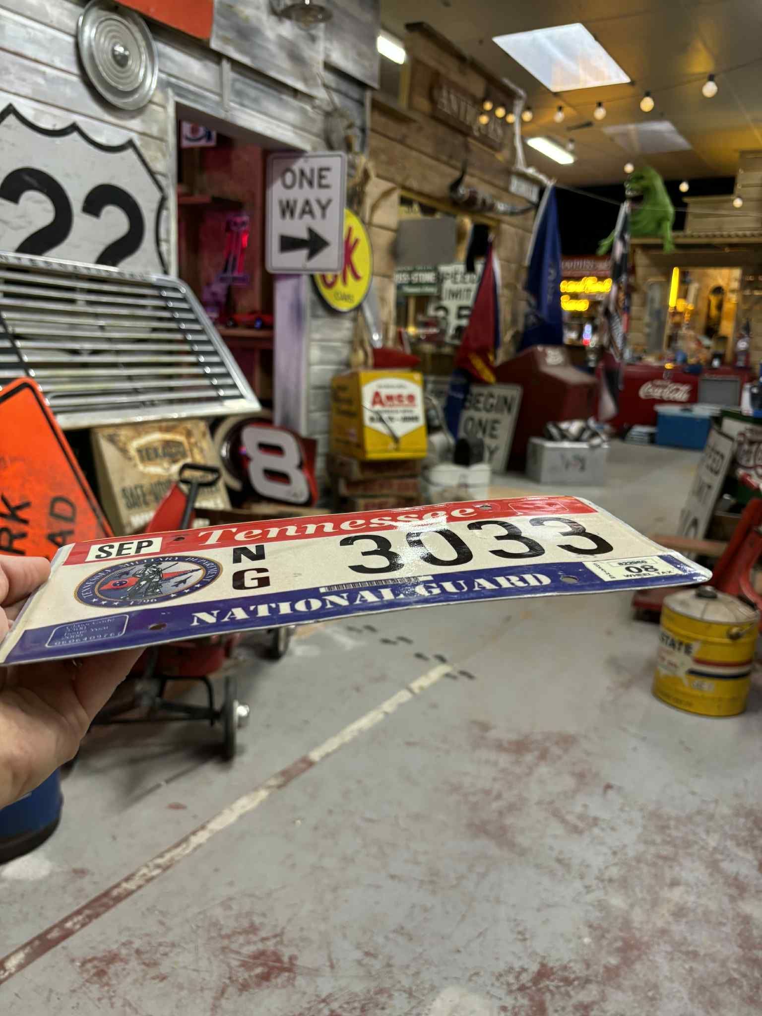 Plaque d’immatriculation US – Tennessee “National Guard” (Garde nationale)