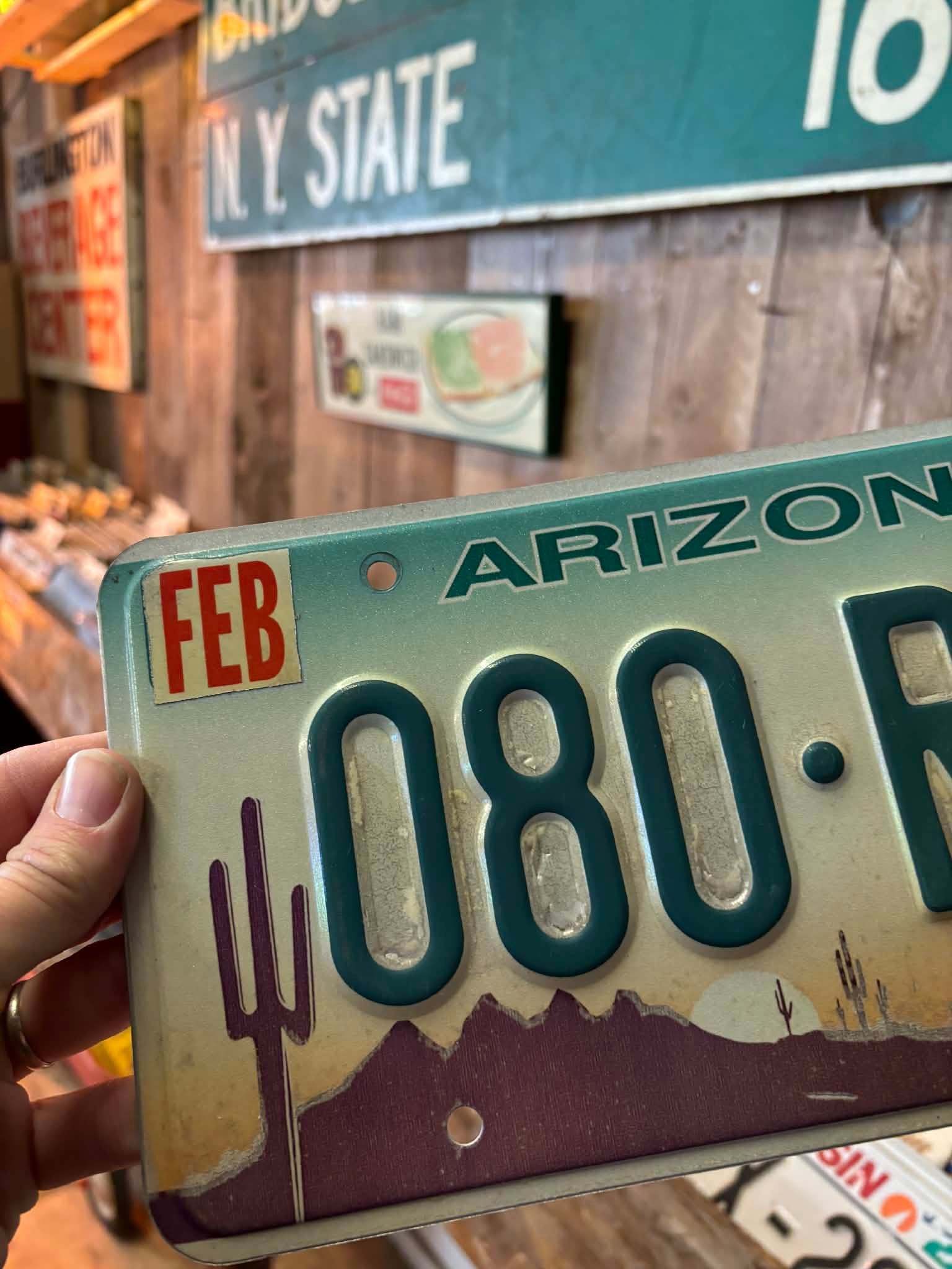 Plaque d’immatriculation US authentique – Arizona “080 RGV”