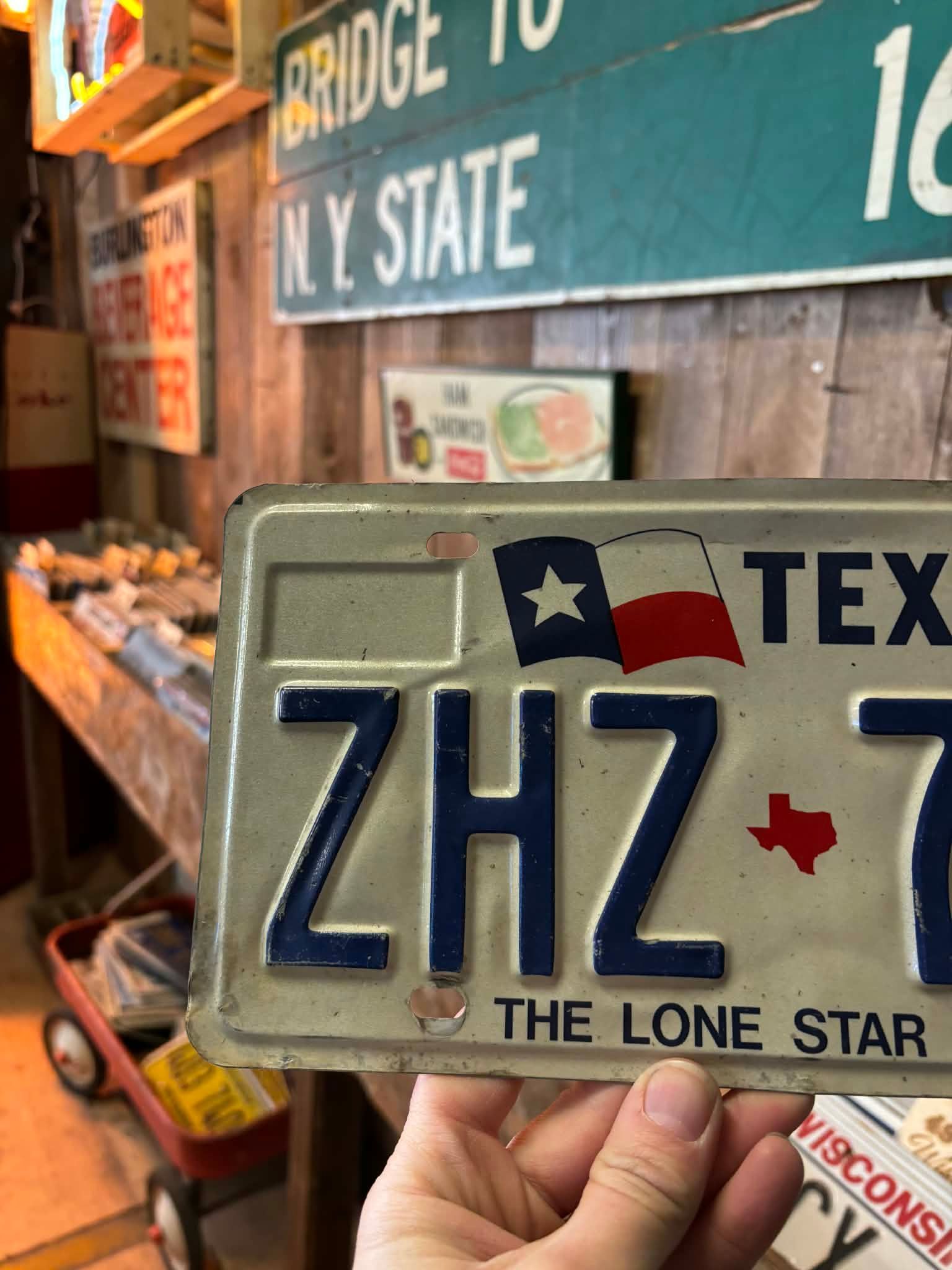 Plaque d’immatriculation US authentique – Texas “ZHZ 77N”