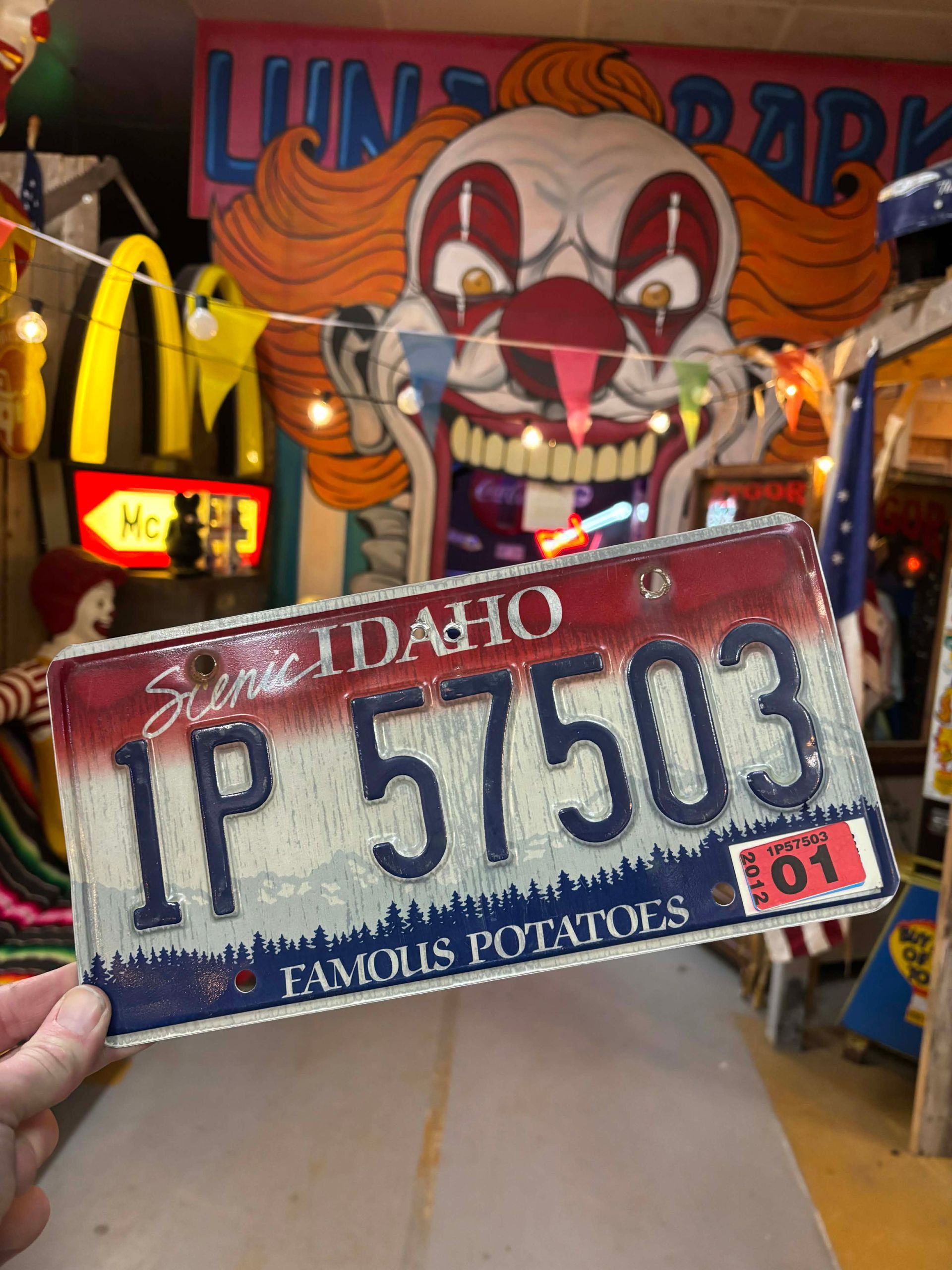 Plaque d’immatriculation US authentique – Idaho – Scenic Idaho / Famous Potatoes