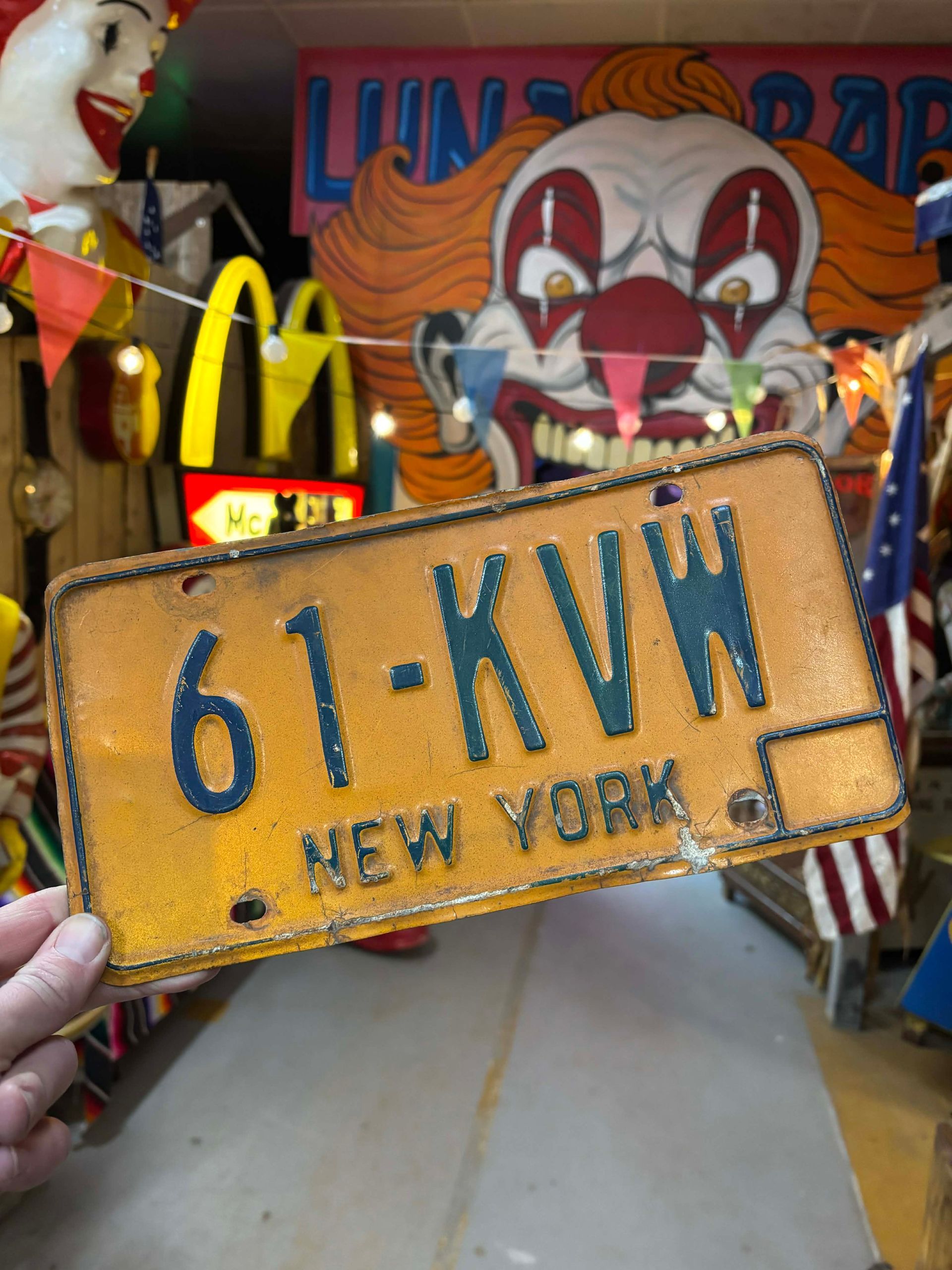 Plaque d’immatriculation US authentique – New York – 1970