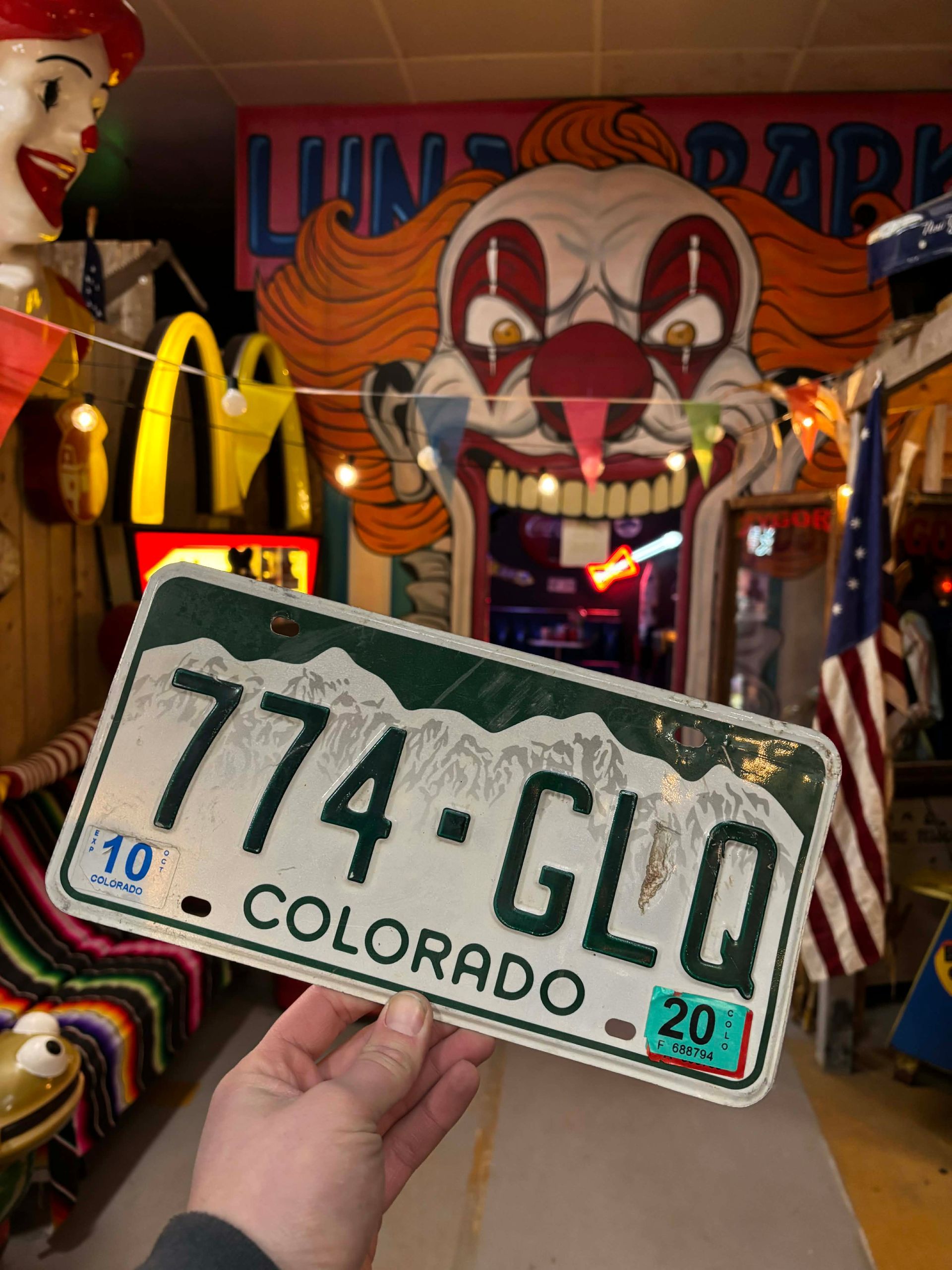 Plaque d’immatriculation US authentique – Colorado – Montagnes – 2020