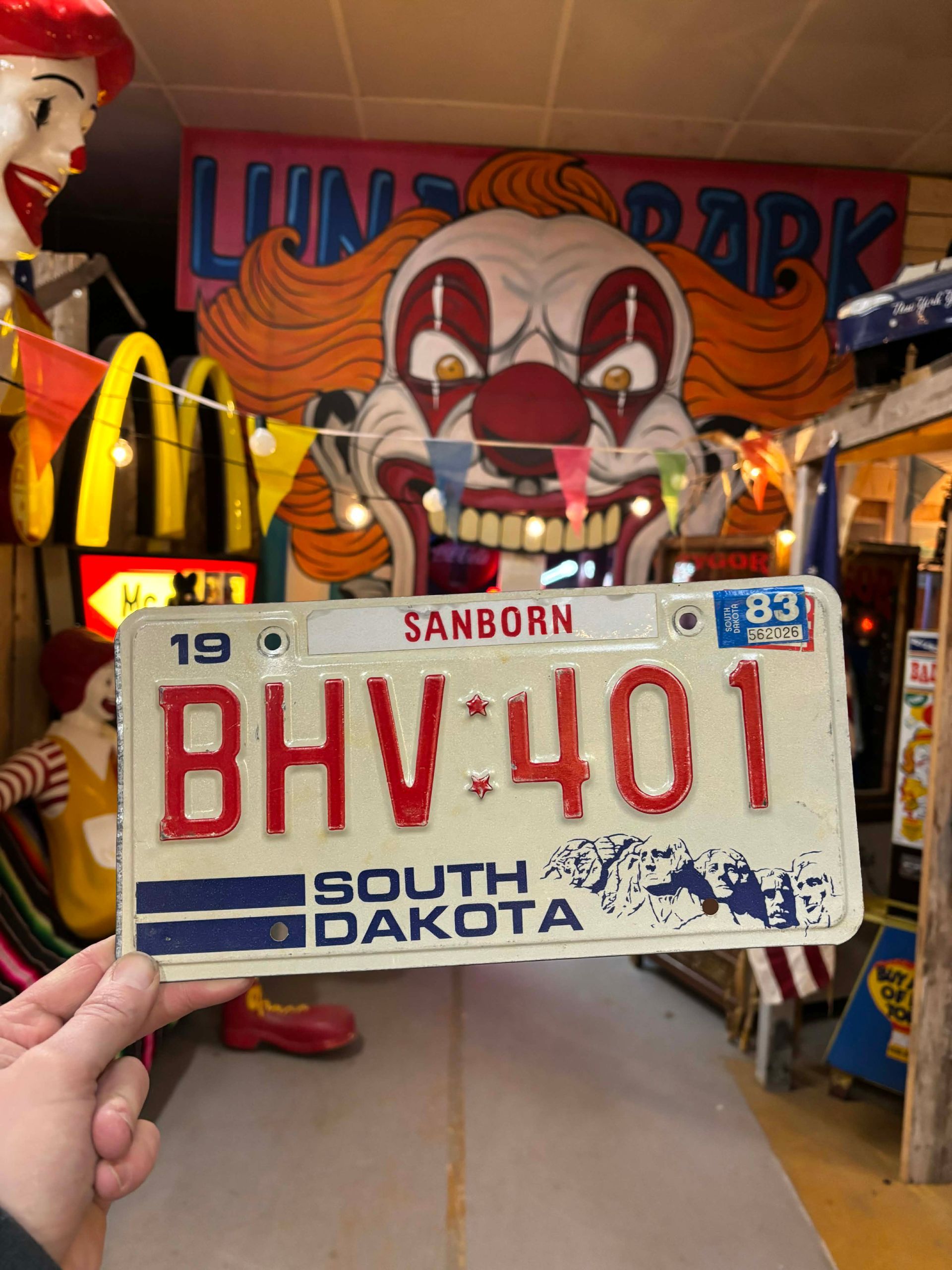 Plaque d’immatriculation South Dakota – USA – Année 1983