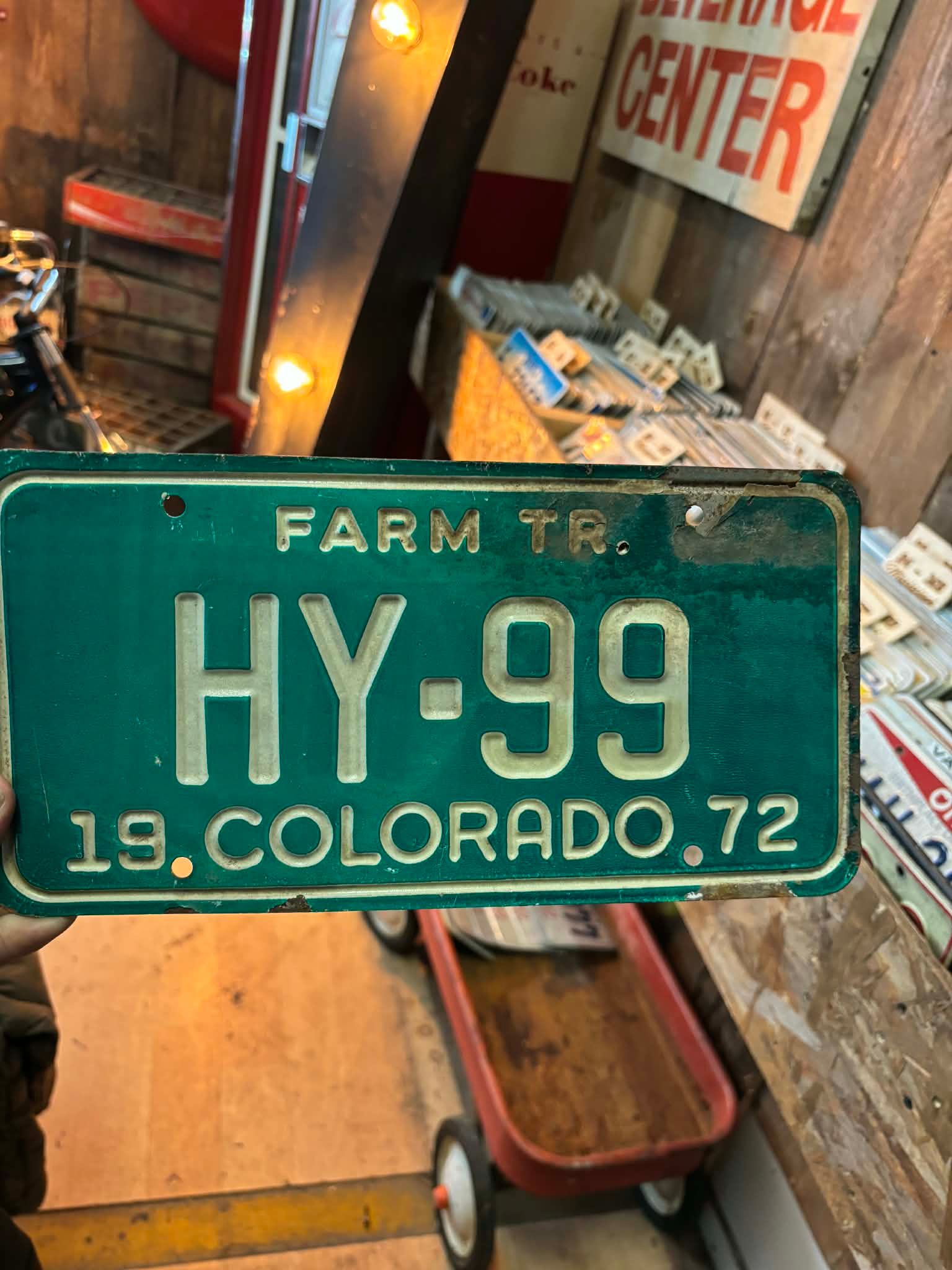 Dans son jus d’origine – Plaque d’immatriculation USA Colorado (Farm Truck)