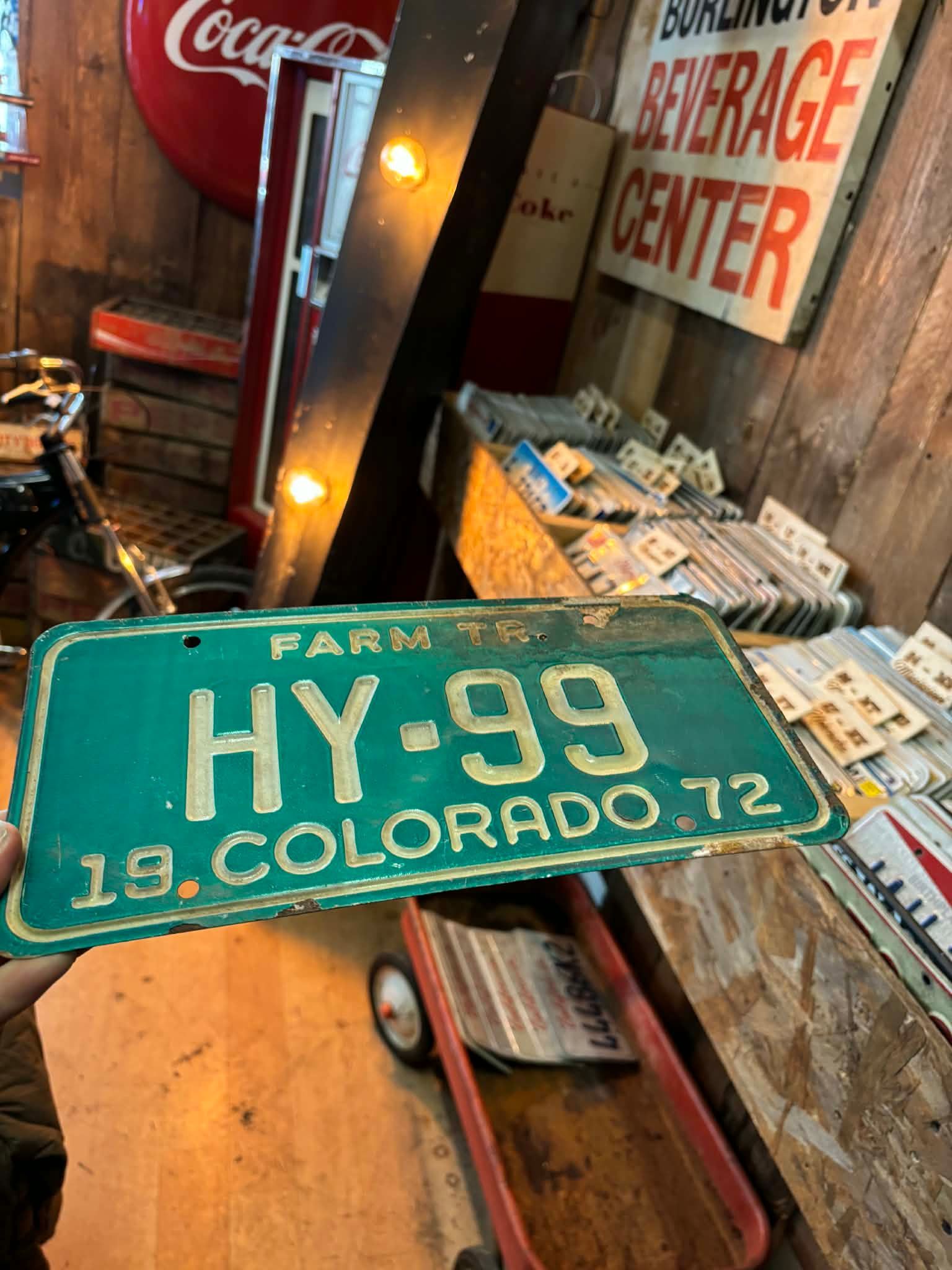 Dans son jus d’origine – Plaque d’immatriculation USA Colorado (Farm Truck)