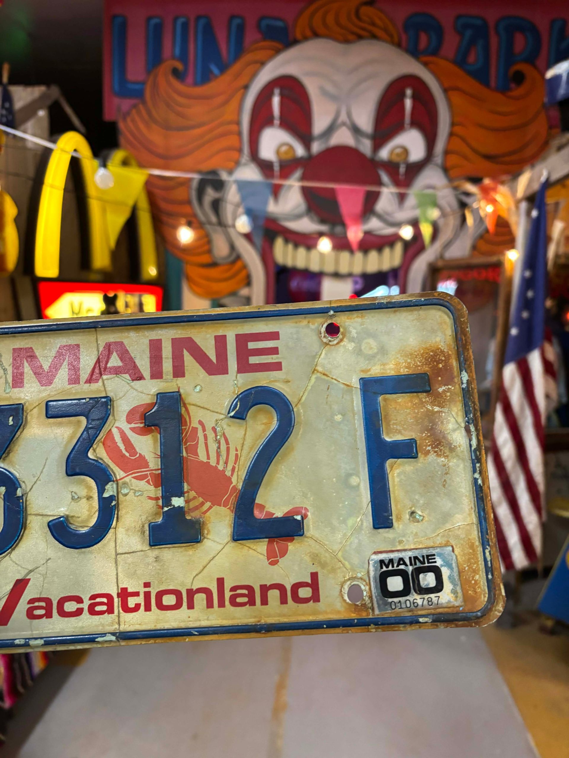 Plaque d’immatriculation US authentique – Maine – “Vacationland”