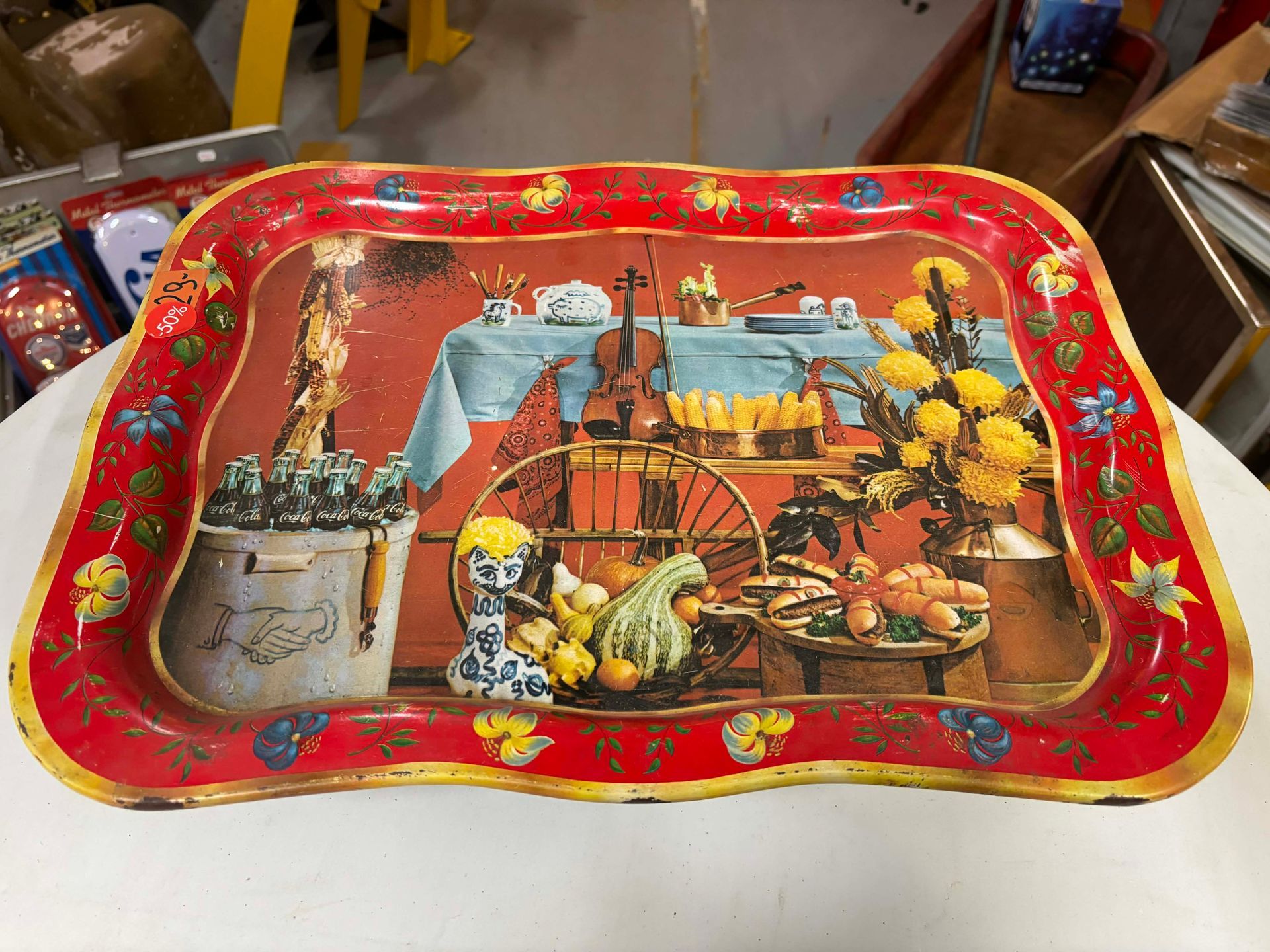 Plateau décoratif Coca-Cola vintage – Années 1970