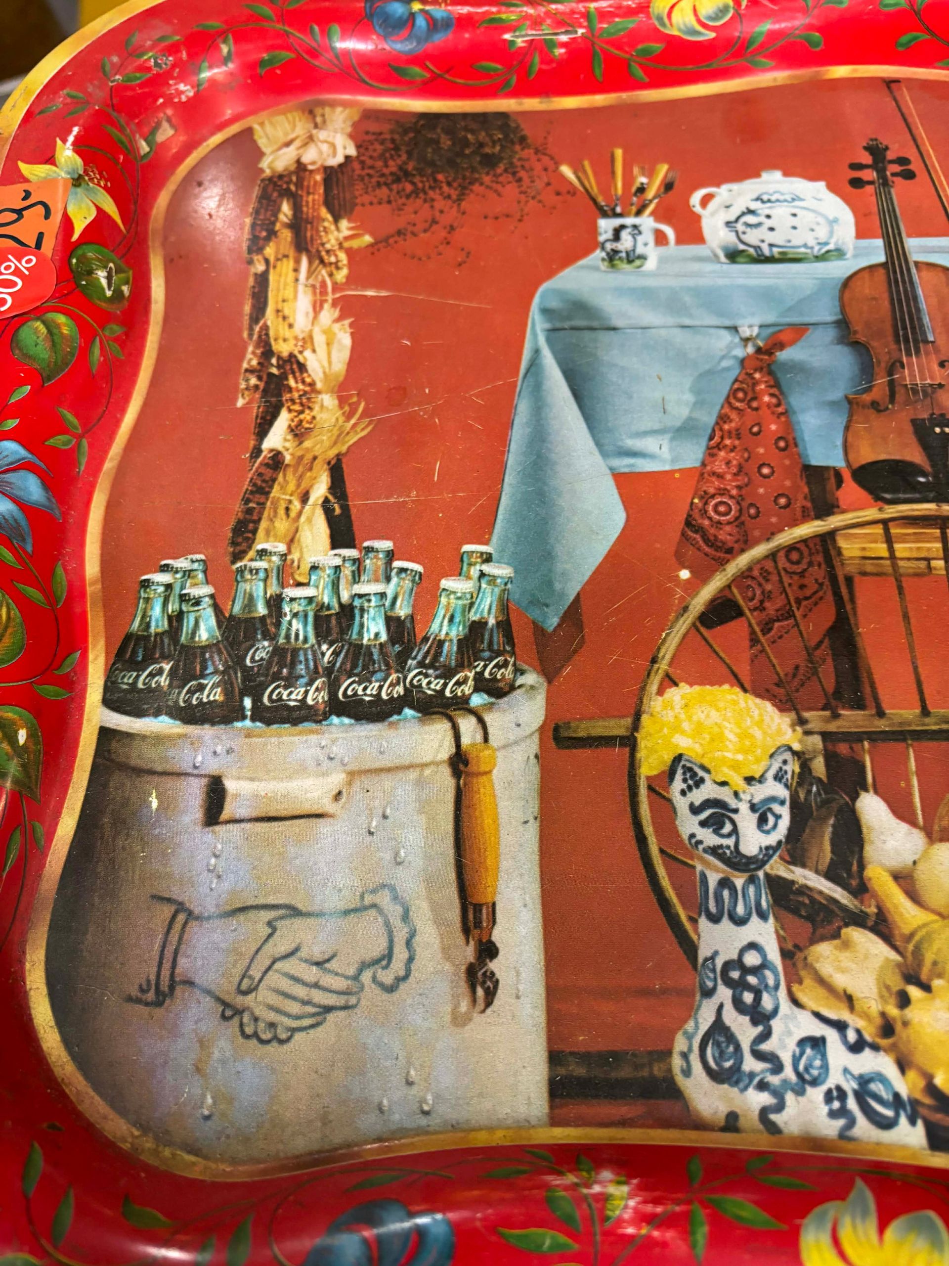 Plateau décoratif Coca-Cola vintage – Années 1970