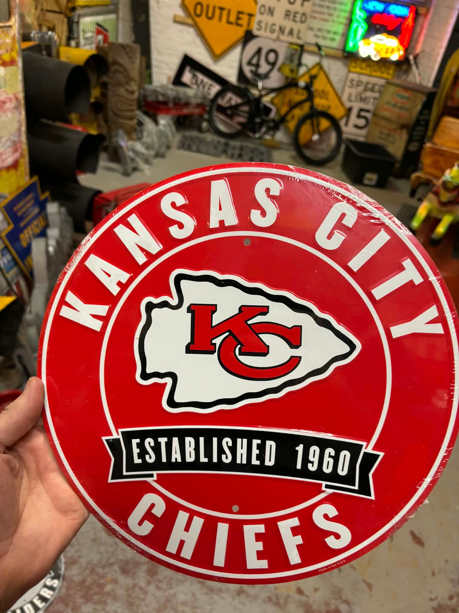 Plaque décorative sportive Kansas City Chiefs