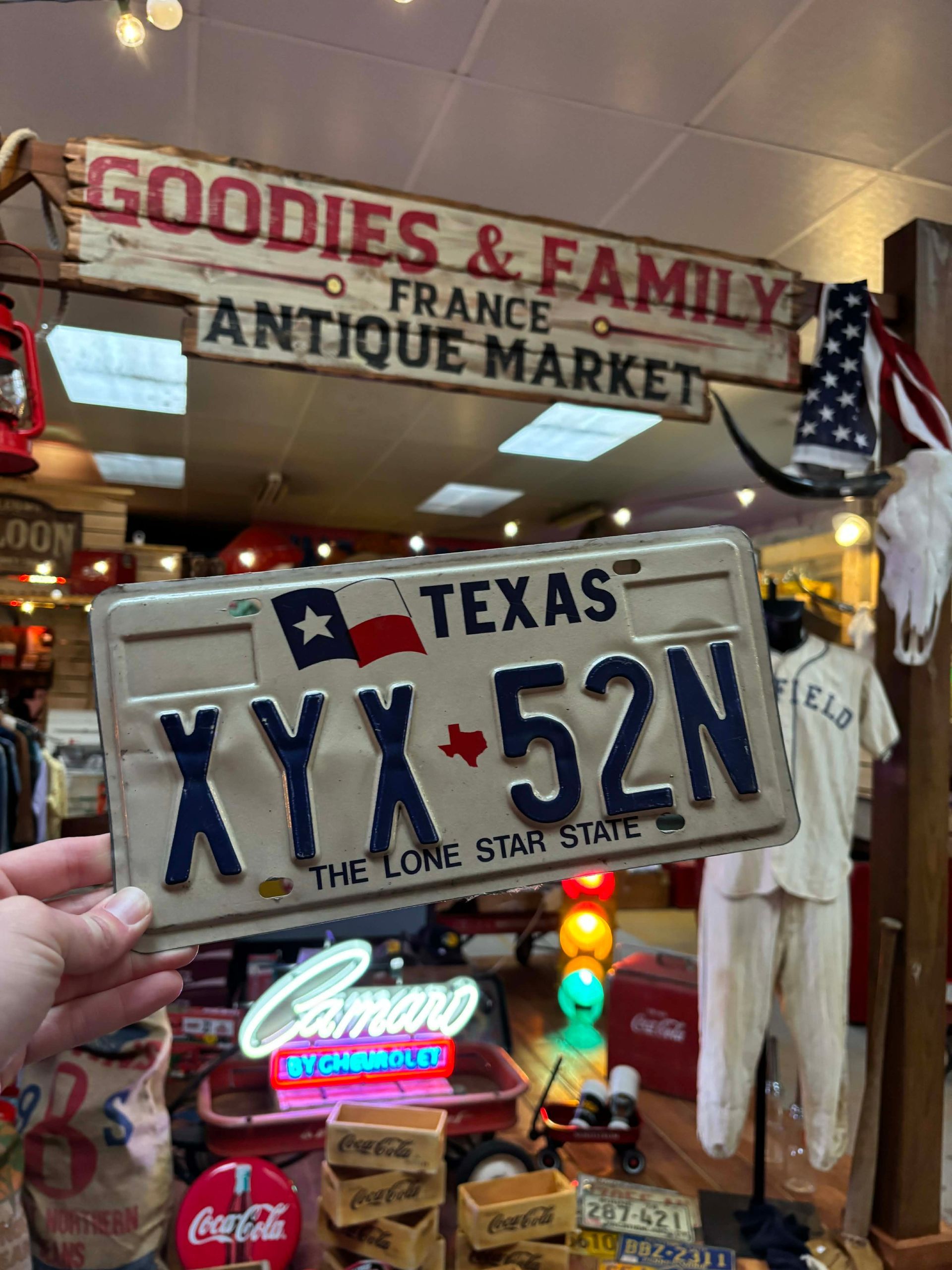 Plaque d’immatriculation Texas originale