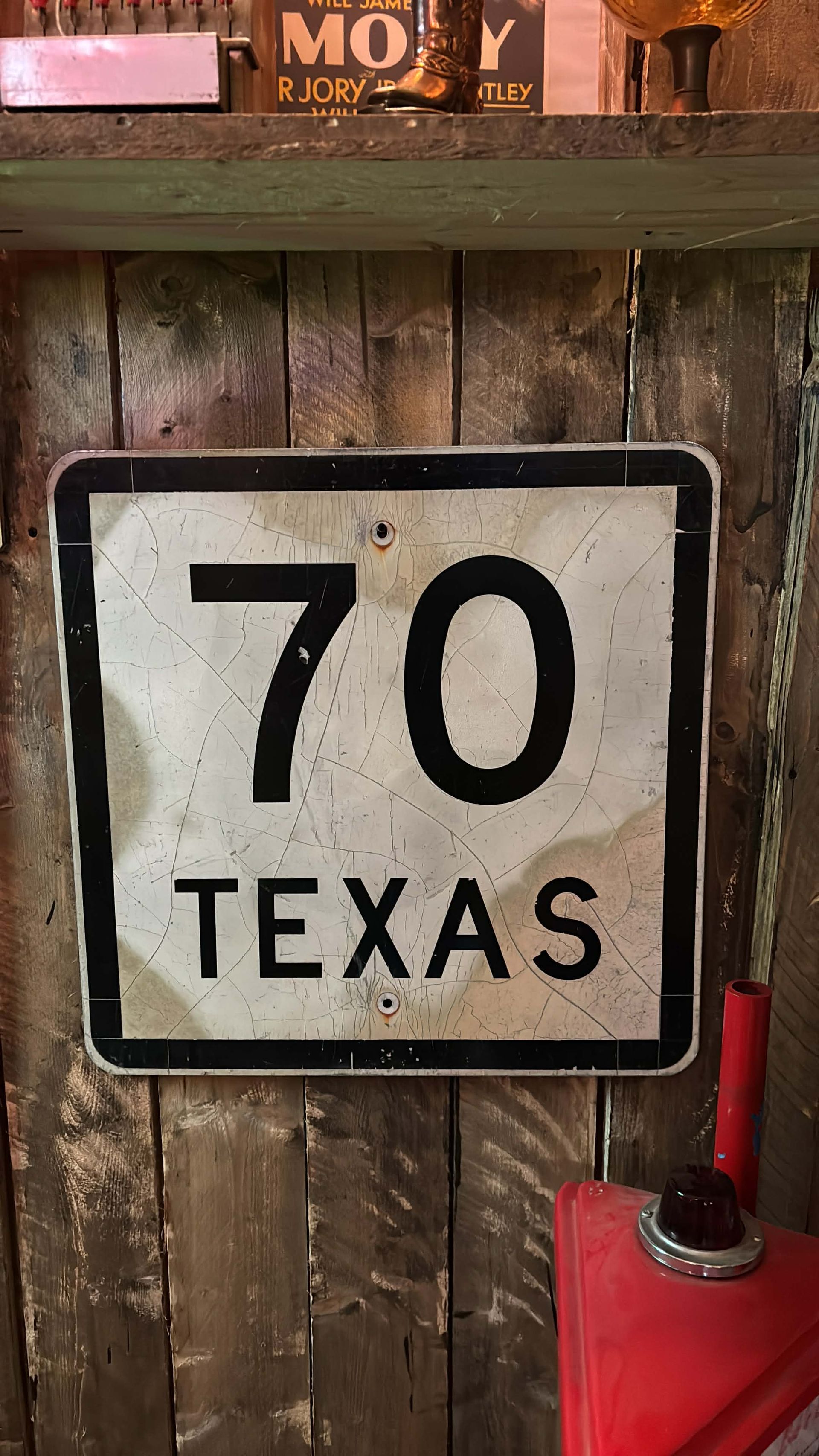 Panneau routier Texas 70 – Original USA