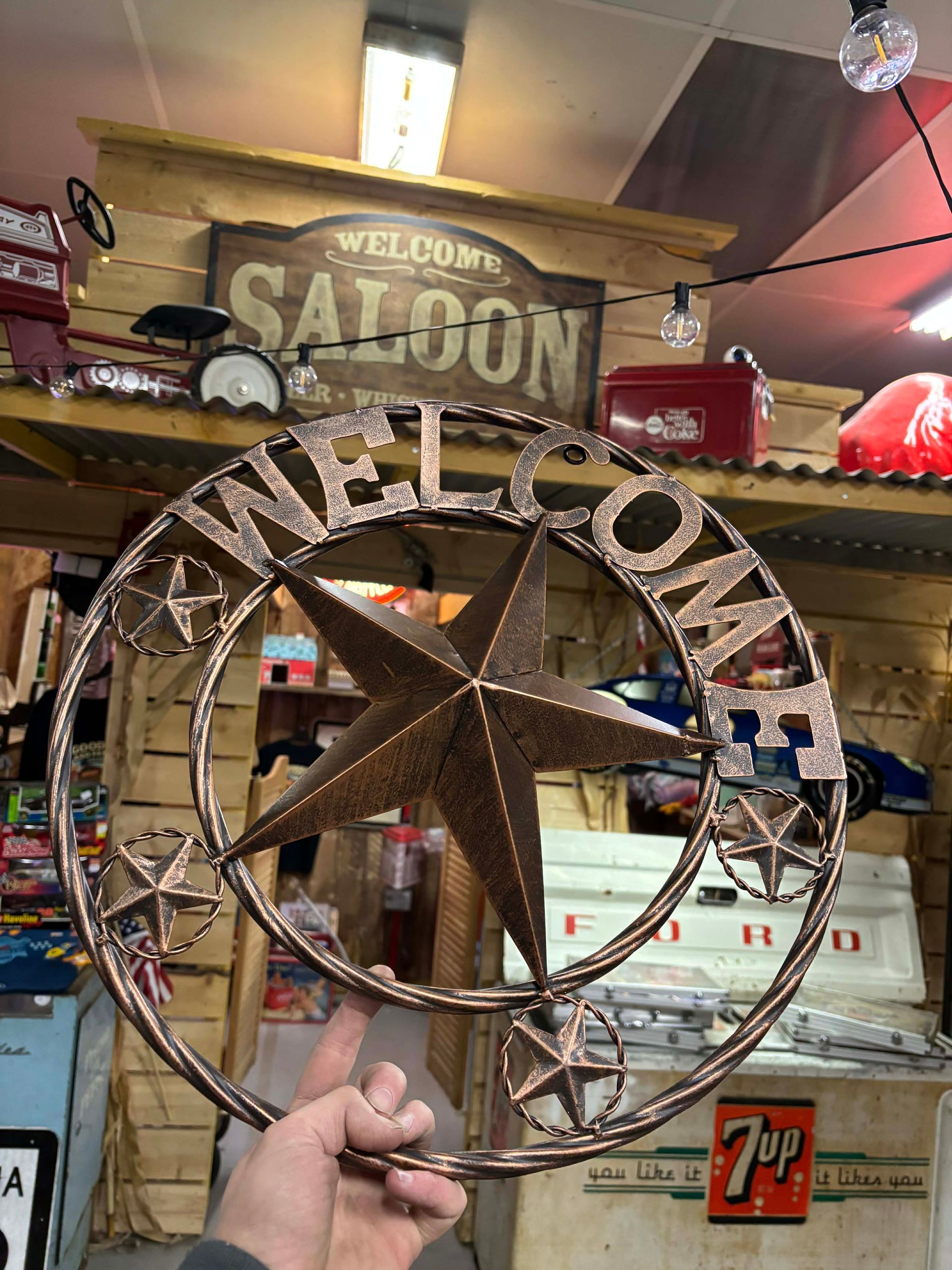 Décoration murale en métal « Welcome Star »