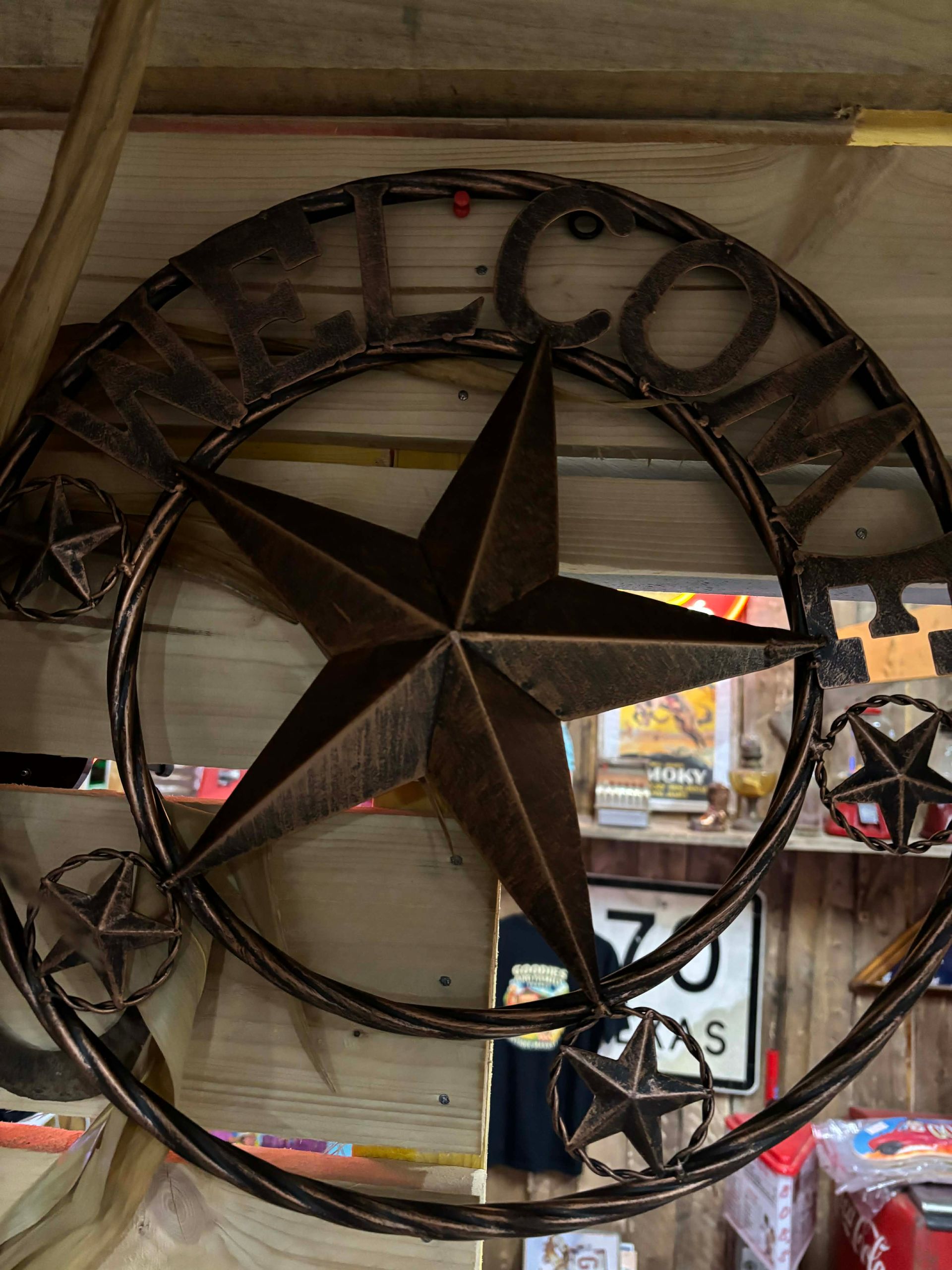 Décoration murale en métal « Welcome Star »