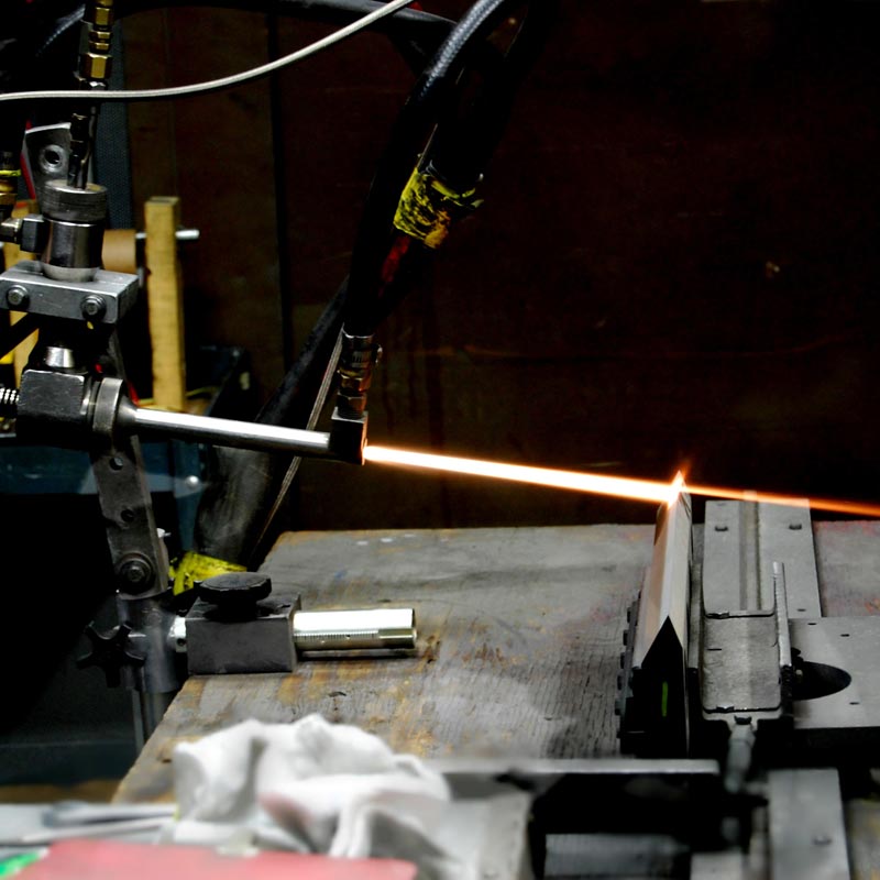 automated HVOF application of tungsten carbide