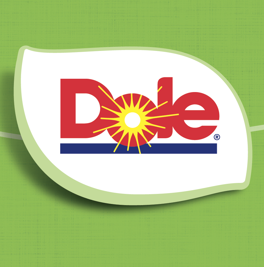 A Dole logo on a green background