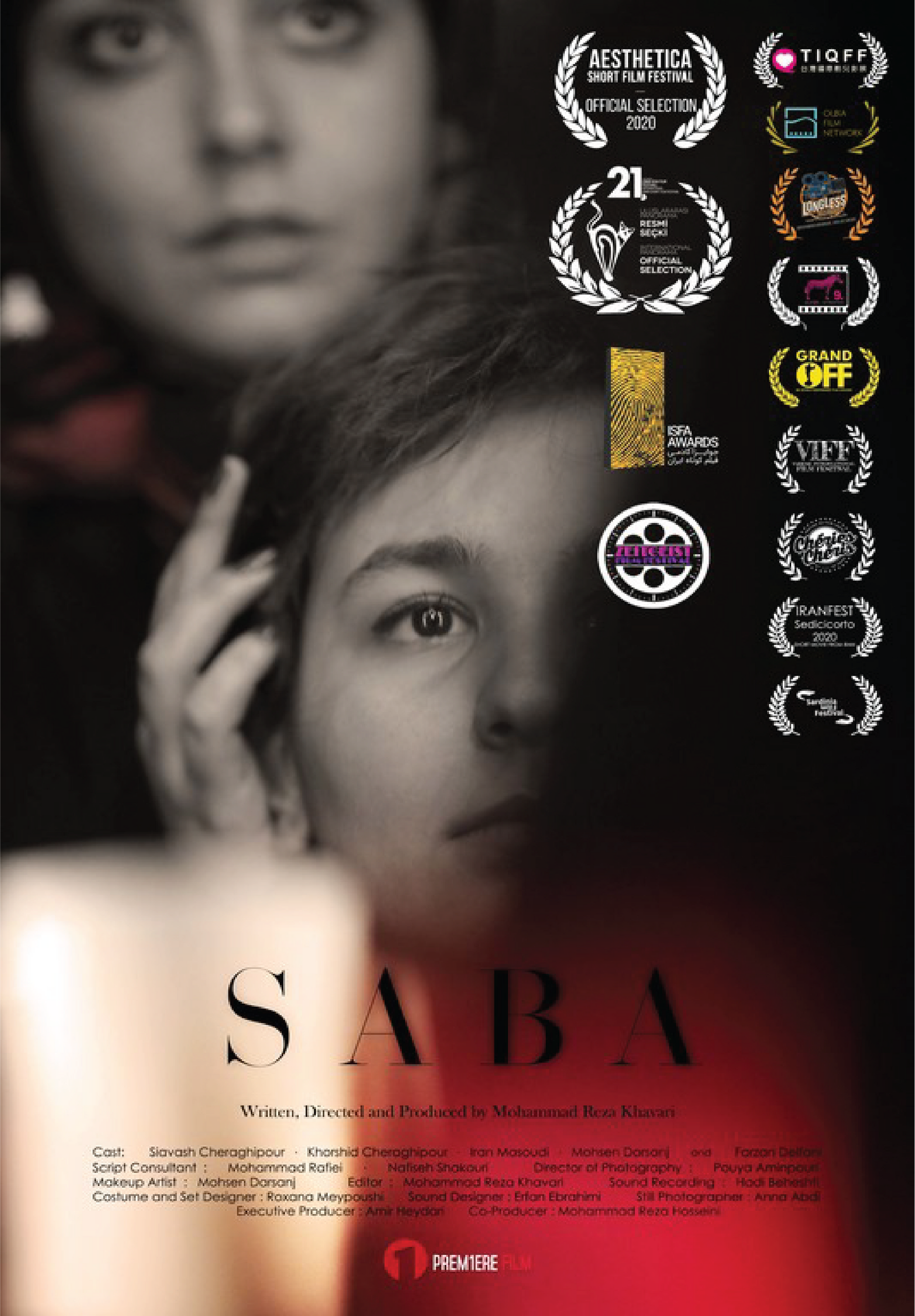 Ein Filmplakat für Saba zeigt eine Frau und ein Kind