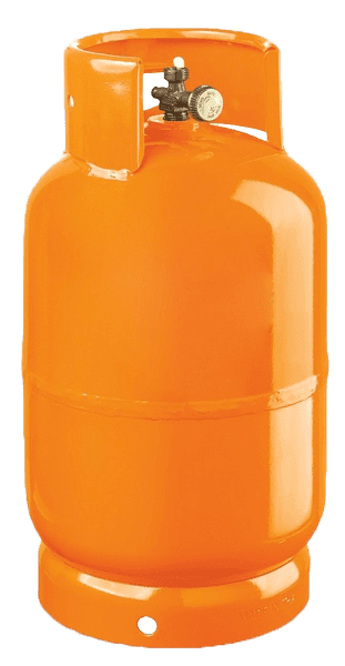 una bombola del gas arancione