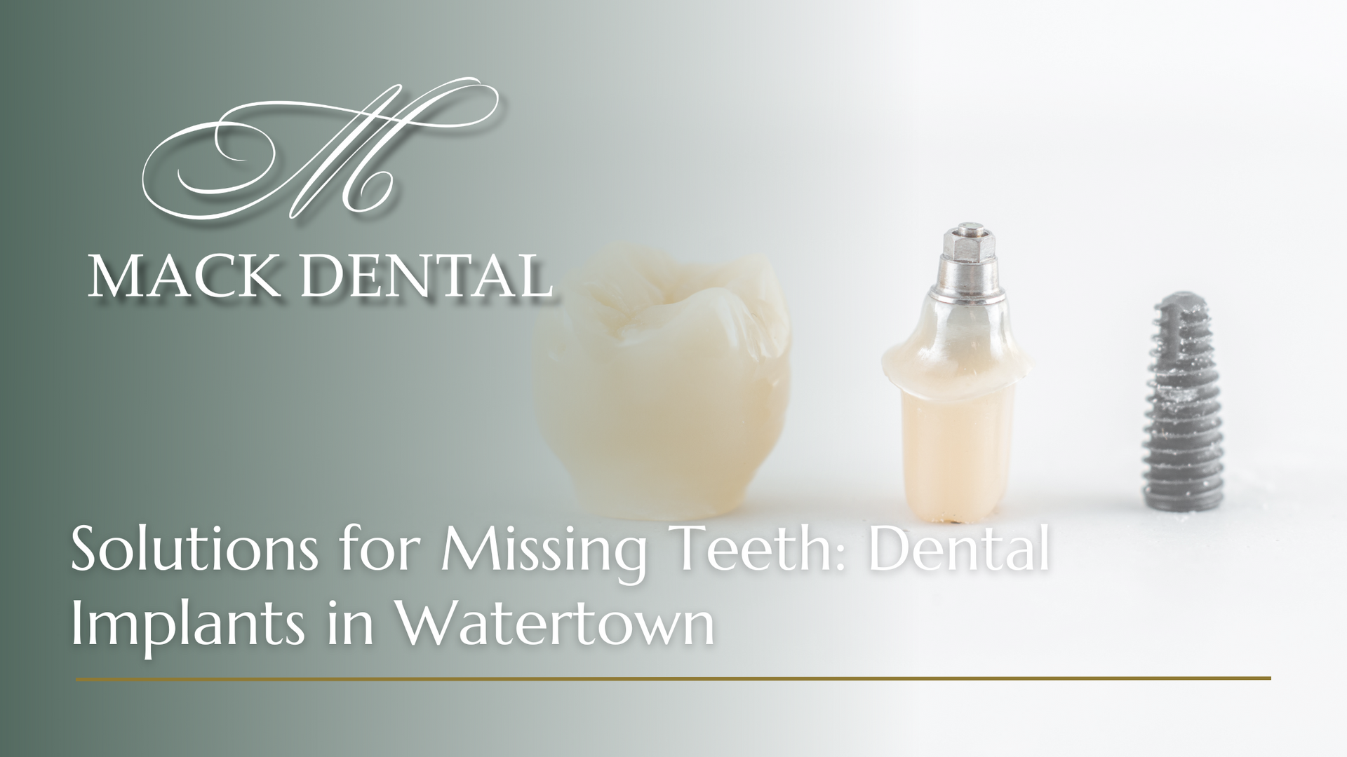 A poster for mack dental solutions for missing teeth dental implants in watertown