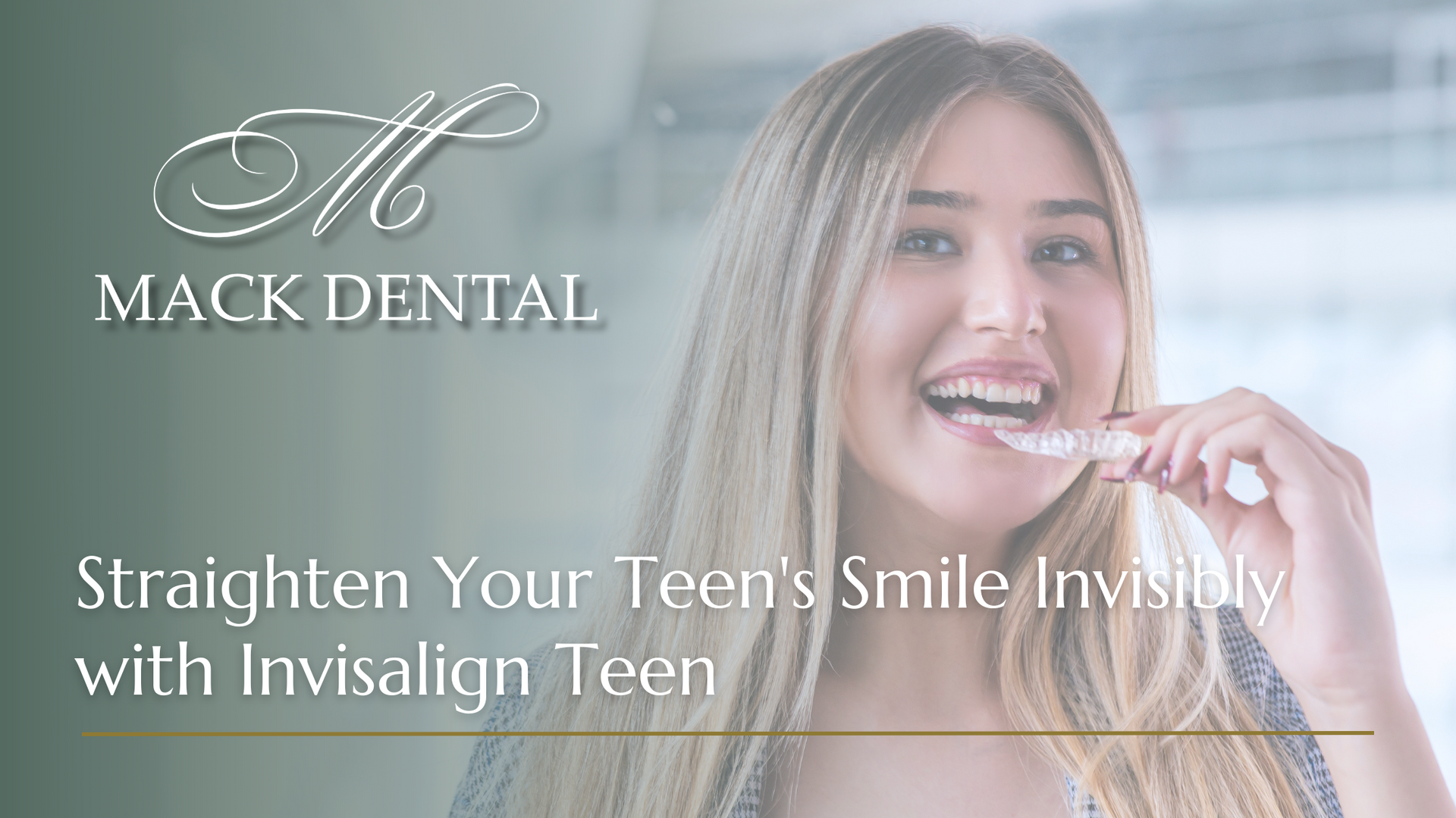 A woman is brushing her teeth with an invisalign tray.