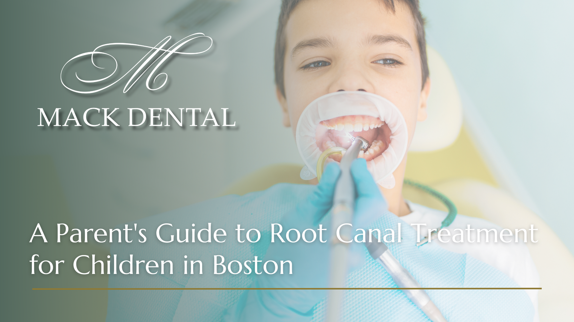 a child is getting a roof canal treatment at mack dental