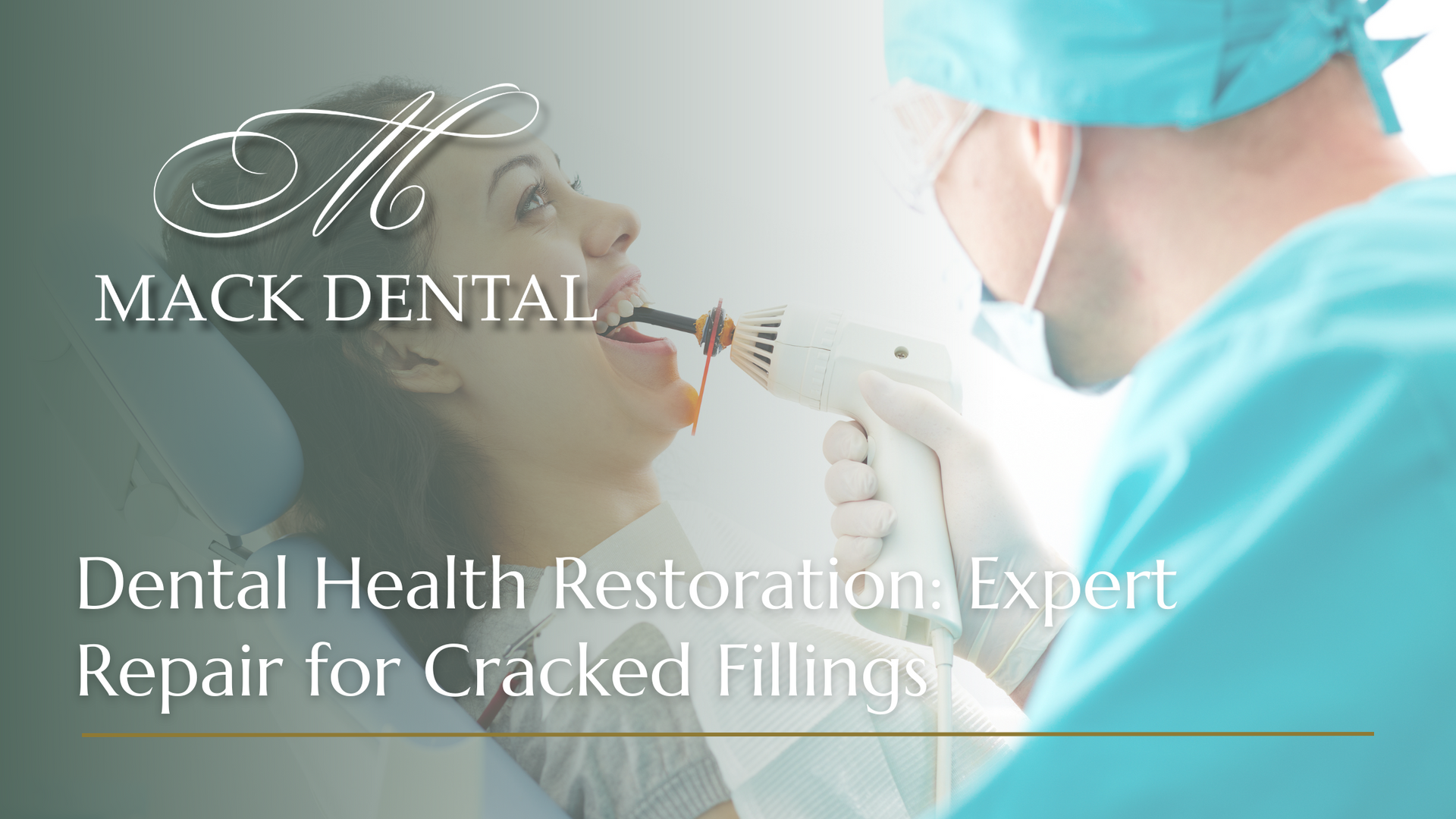 A dental health restoration expert repairs cracked fillings