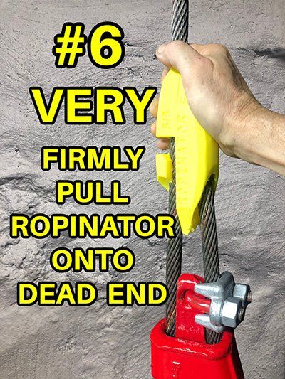 how to use the ropinator wire rope termination step 6