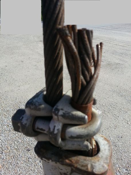 wire rope end termination safety bad example 2