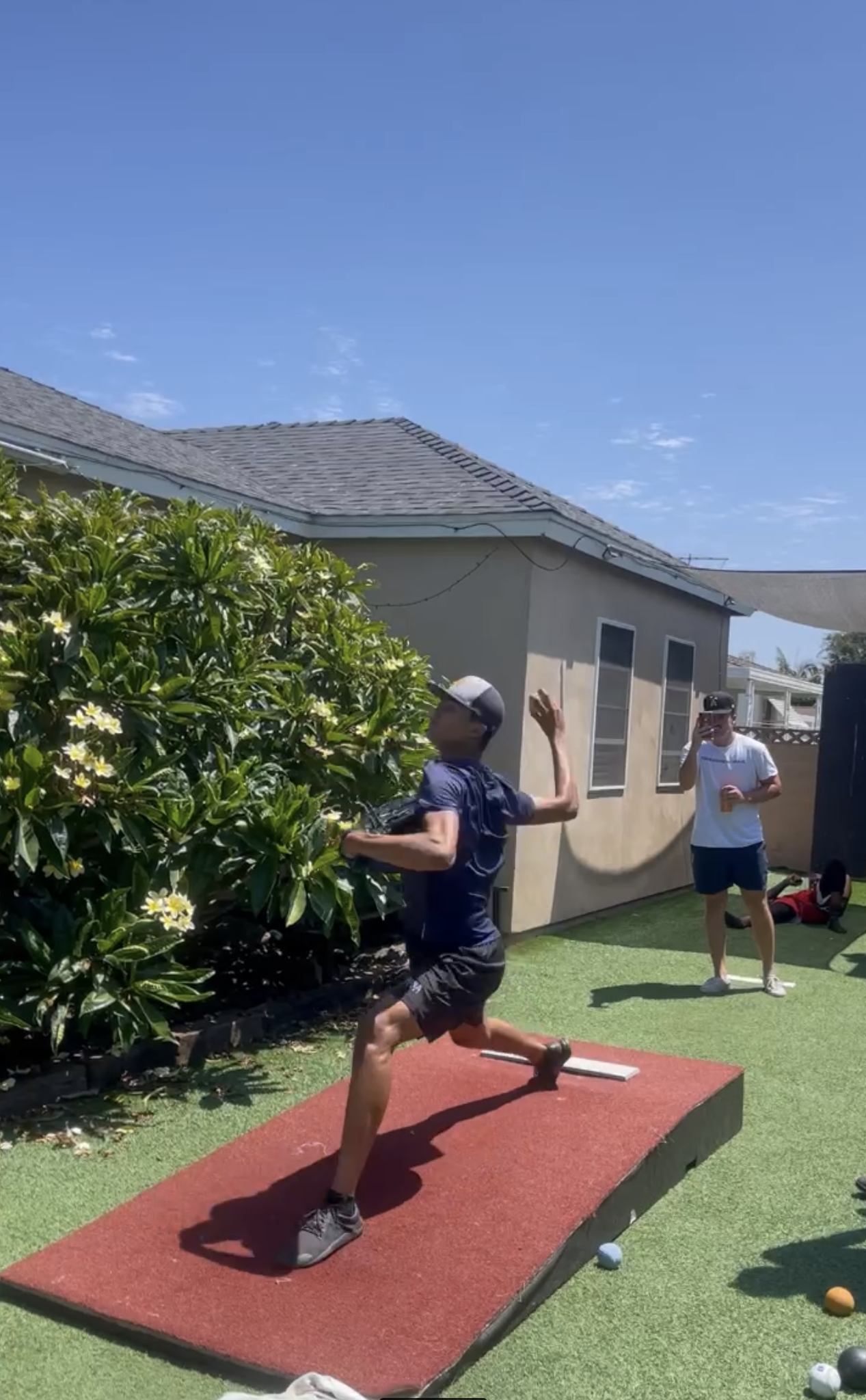 Teen Giving A Best Pitch — Midway City, CA — Backyard Bullpens