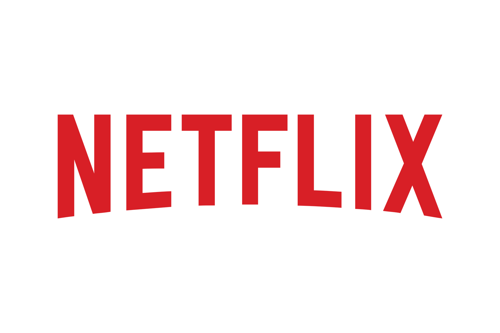 The netflix logo is red on a white background.